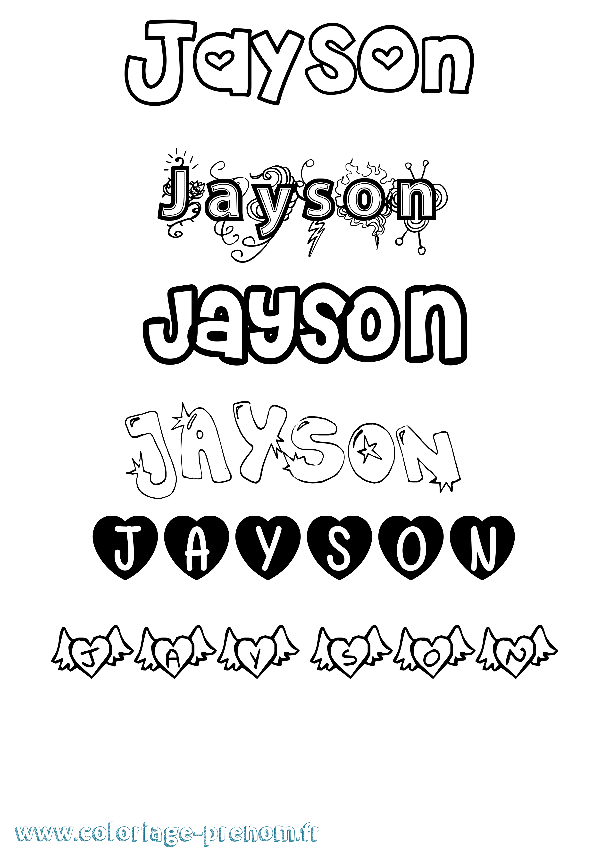 Coloriage Jayson Coloriage prénom Jayson