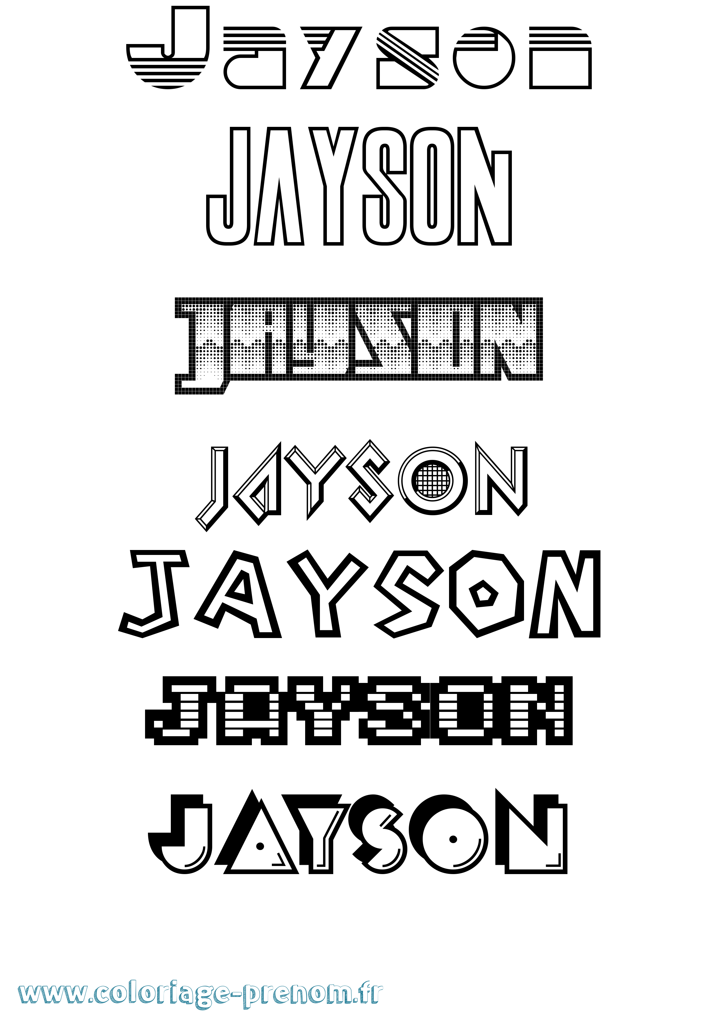 Coloriage Jayson Coloriage prénom Jayson