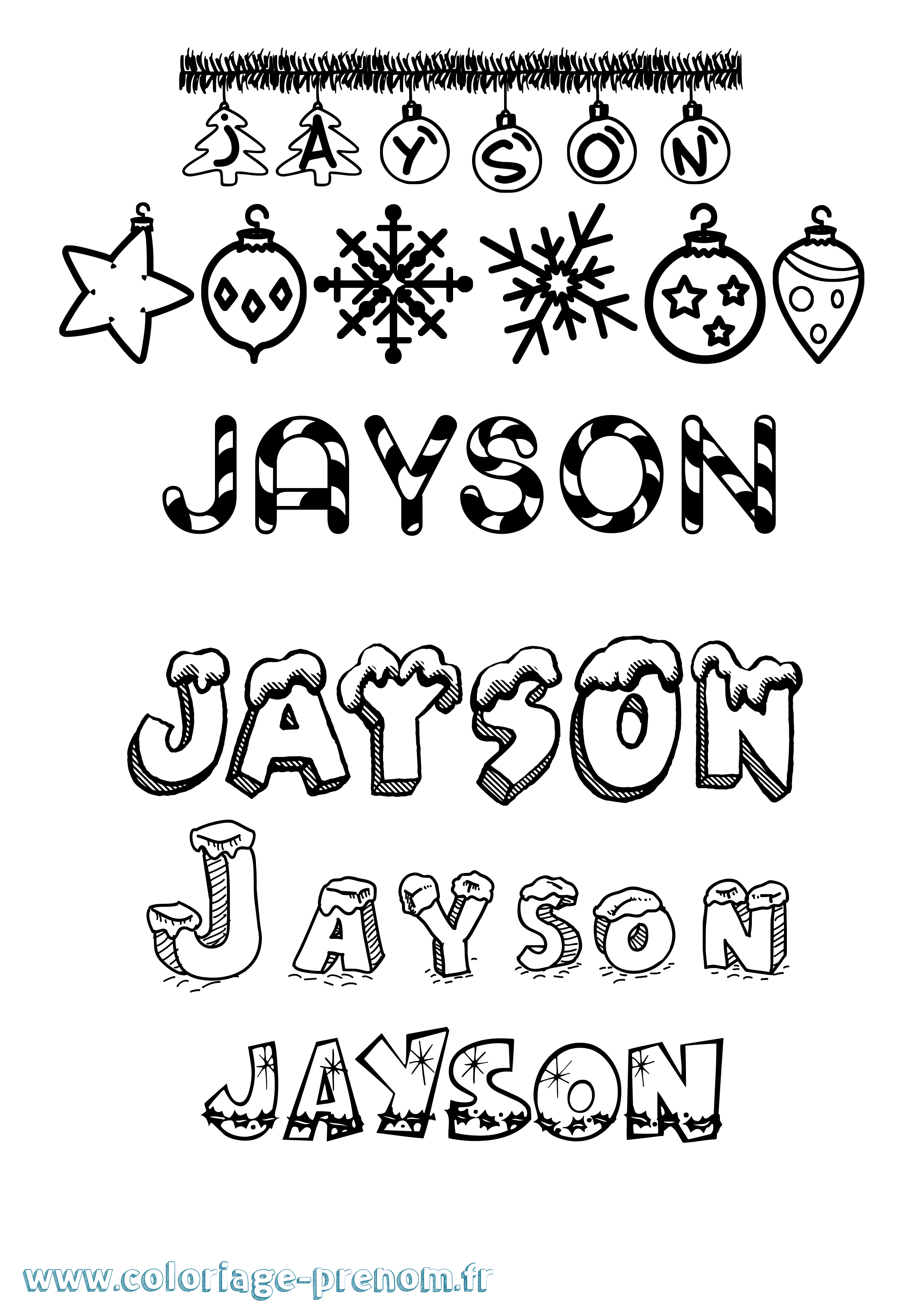 Coloriage prénom Jayson