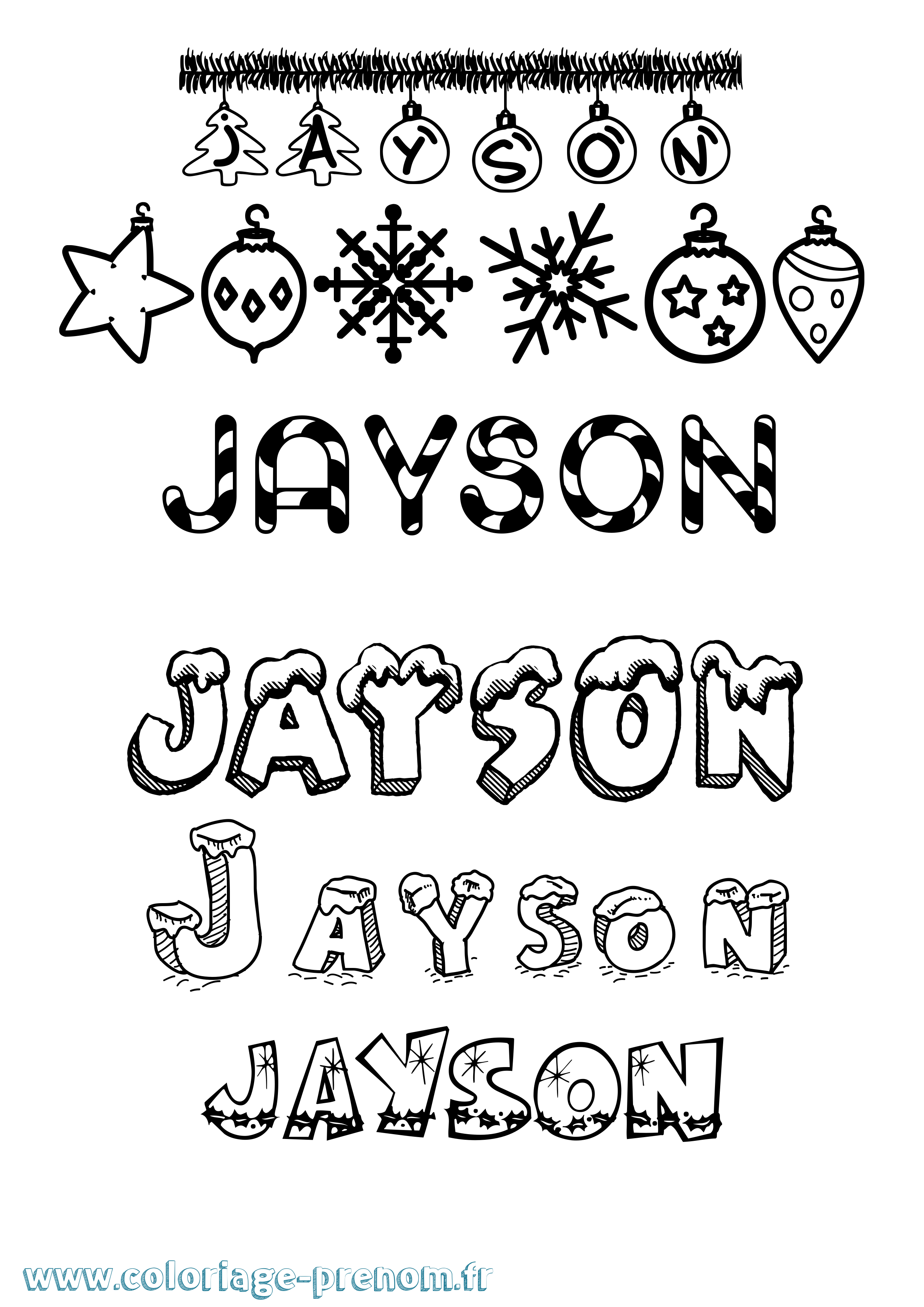 Coloriage Jayson Coloriage prénom Jayson