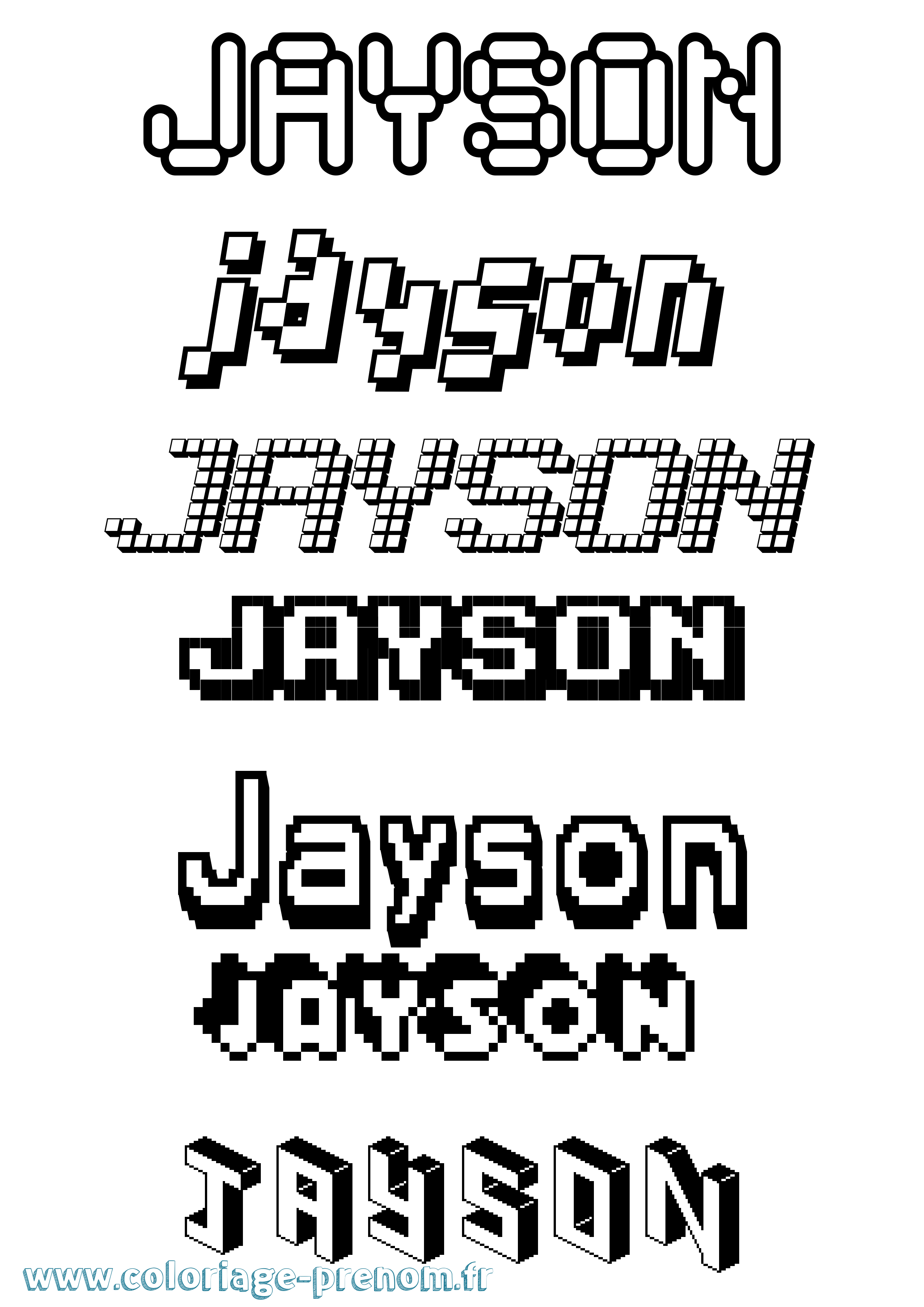 Coloriage Jayson Coloriage prénom Jayson