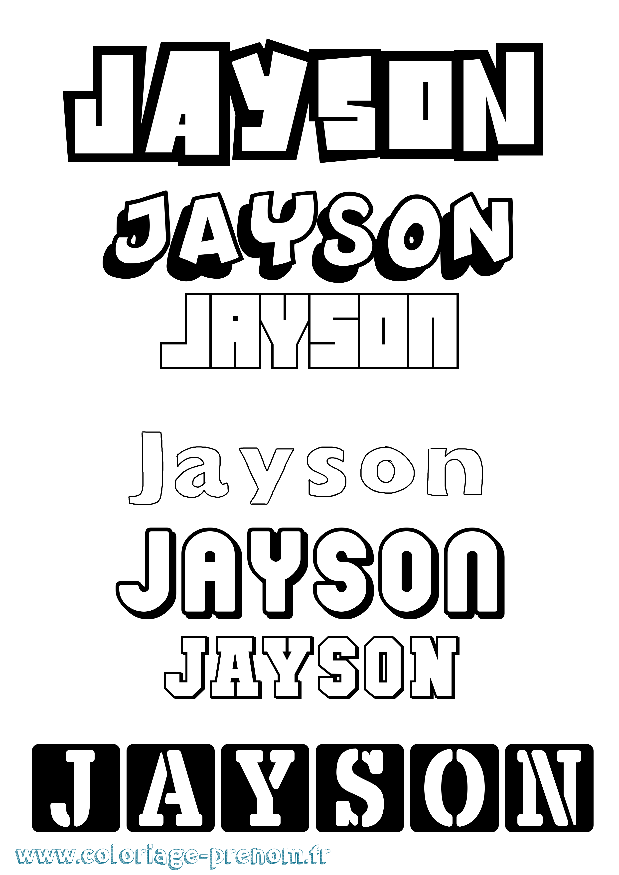 Coloriage Jayson Coloriage prénom Jayson