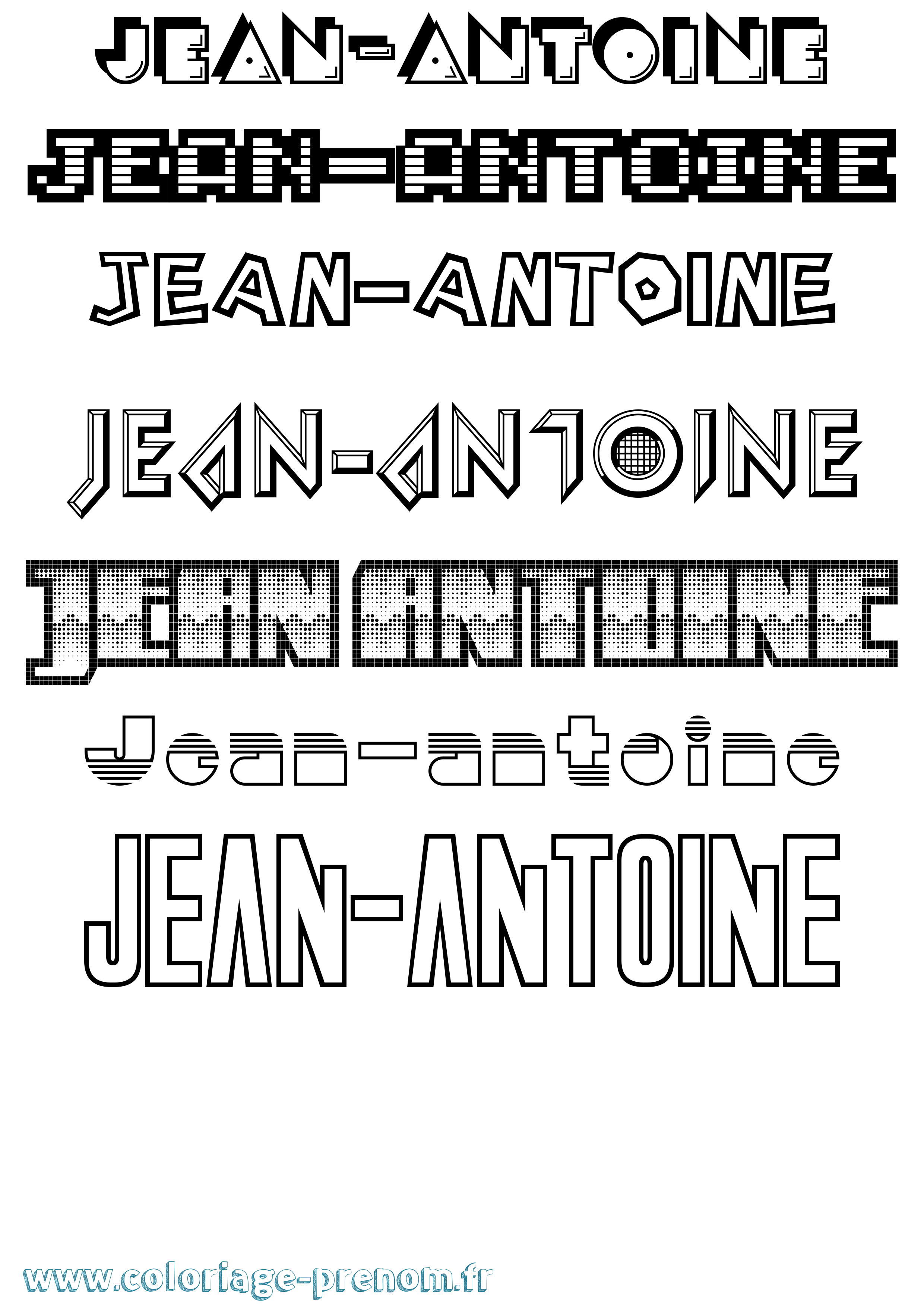 Coloriage Jean-Antoine Jeux Vidéos Coloriage prénom Jean-Antoine Jeux Vidéos