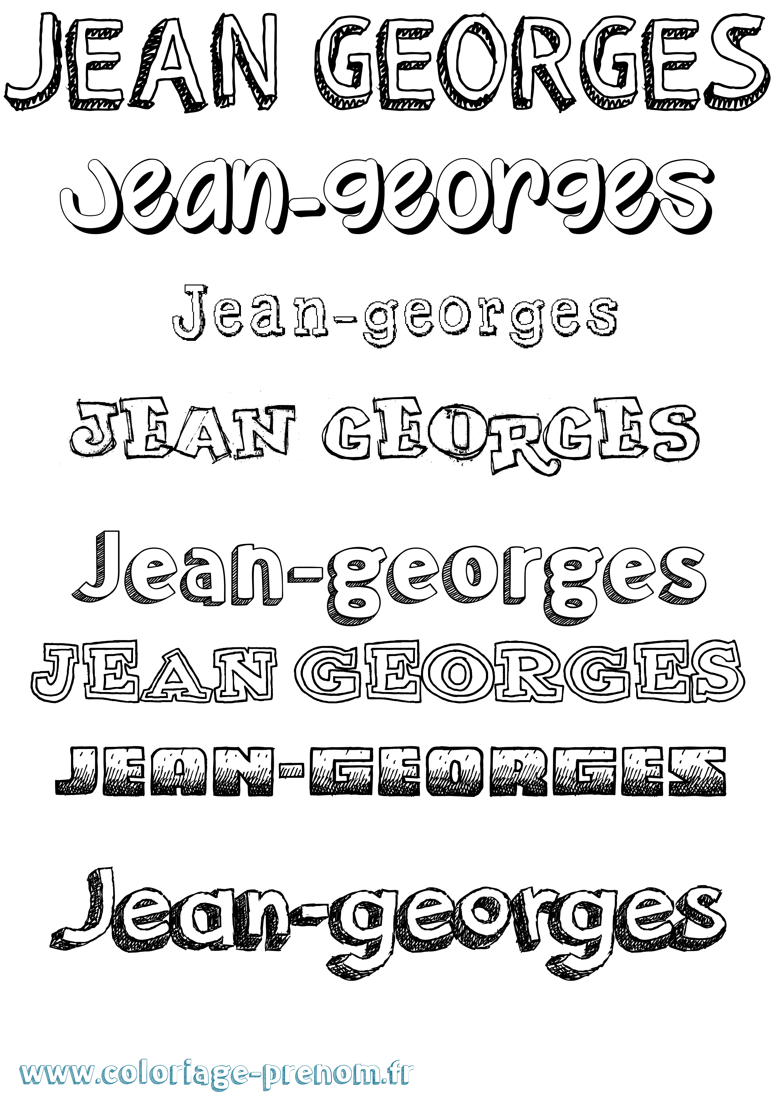 Coloriage prénom Jean-Georges Dessiné