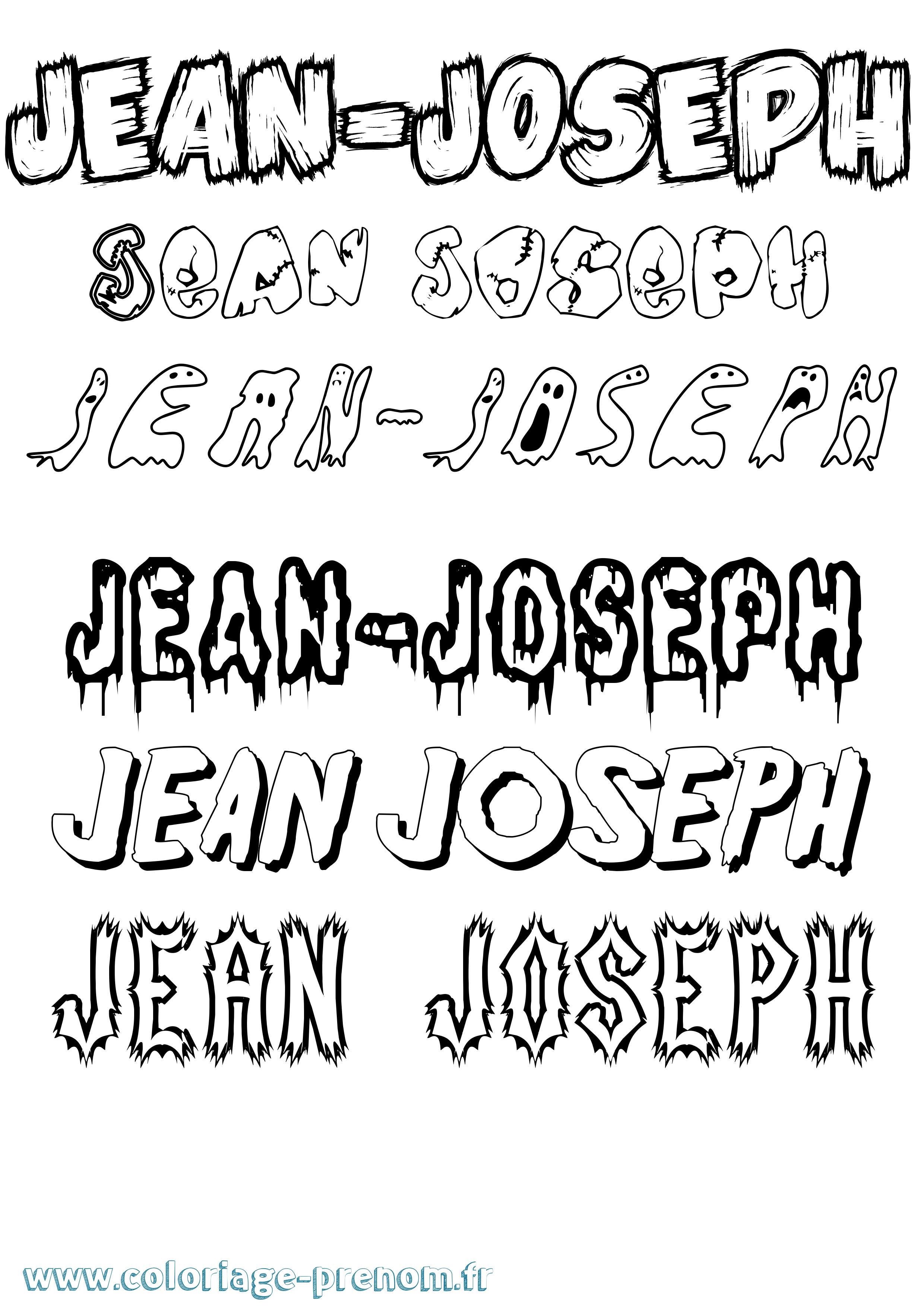 Coloriage Jean-Joseph Frisson Coloriage prénom Jean-Joseph Frisson