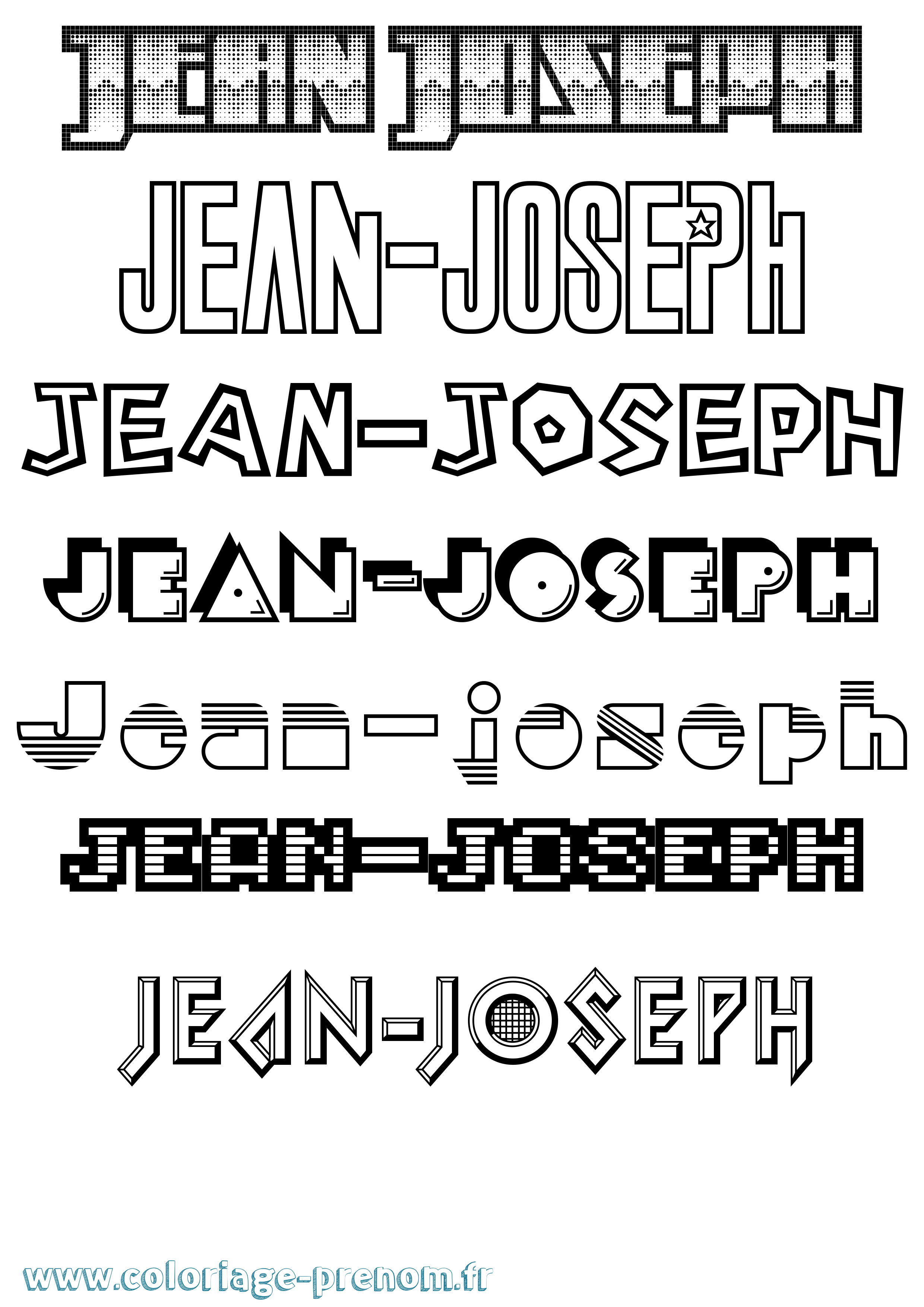 Coloriage Jean-Joseph Jeux Vidéos Coloriage prénom Jean-Joseph Jeux Vidéos