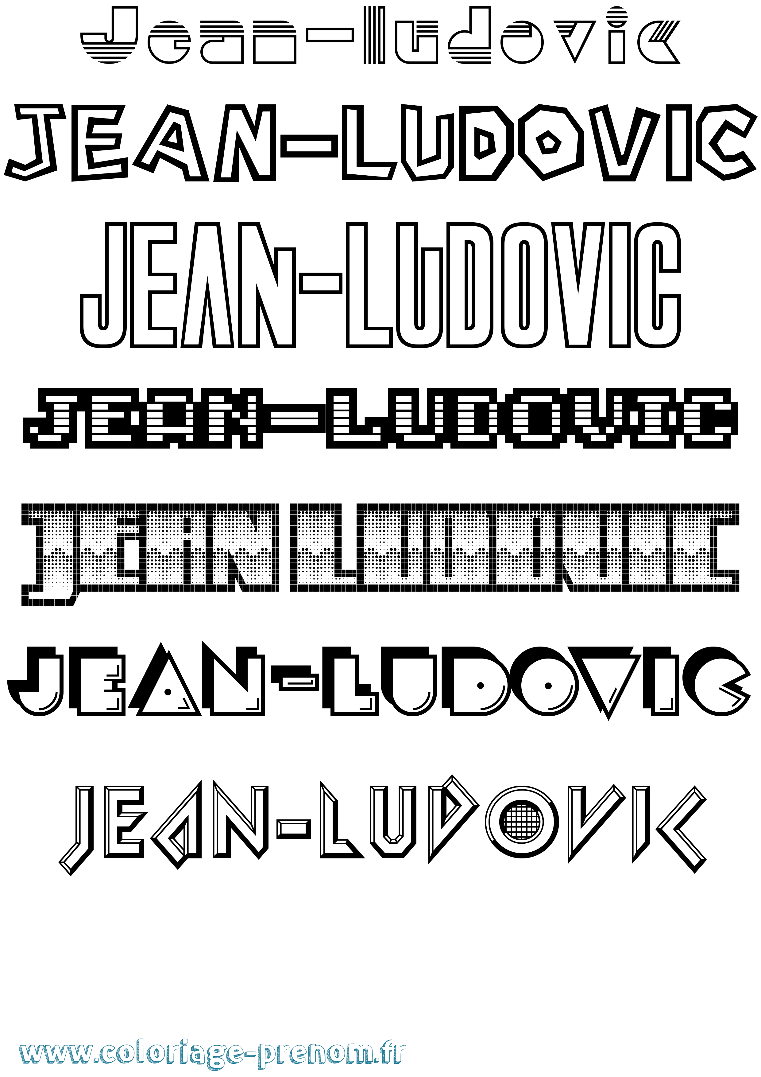 Coloriage prénom Jean-Ludovic Jeux Vidéos