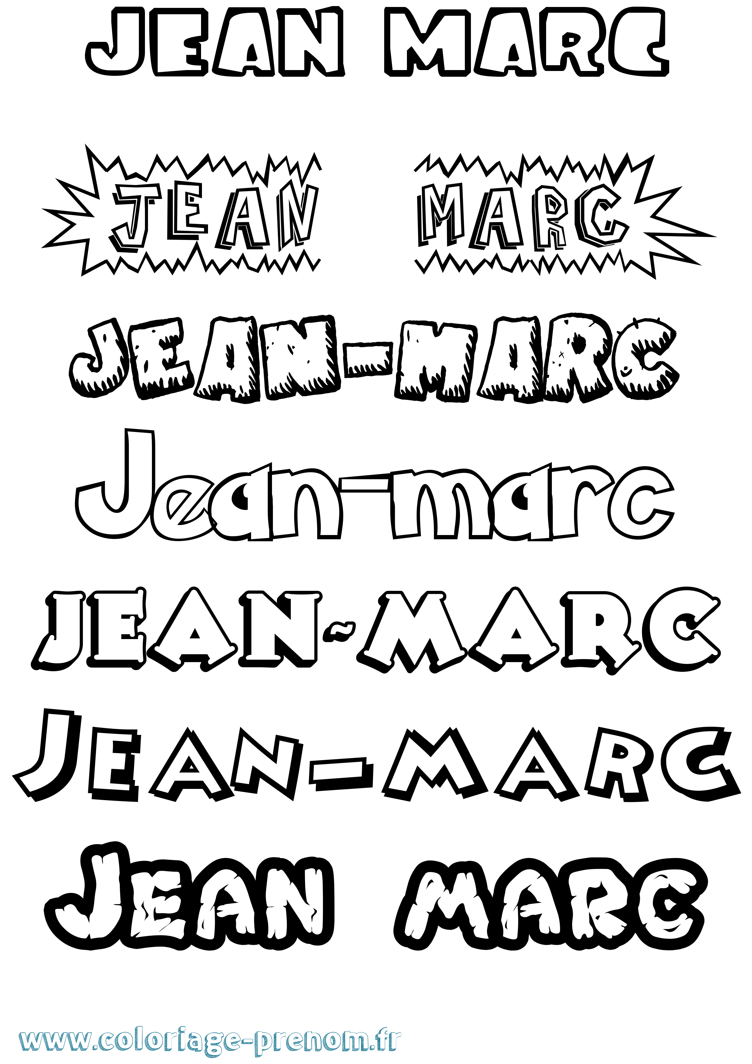 Coloriage prénom Jean-Marc