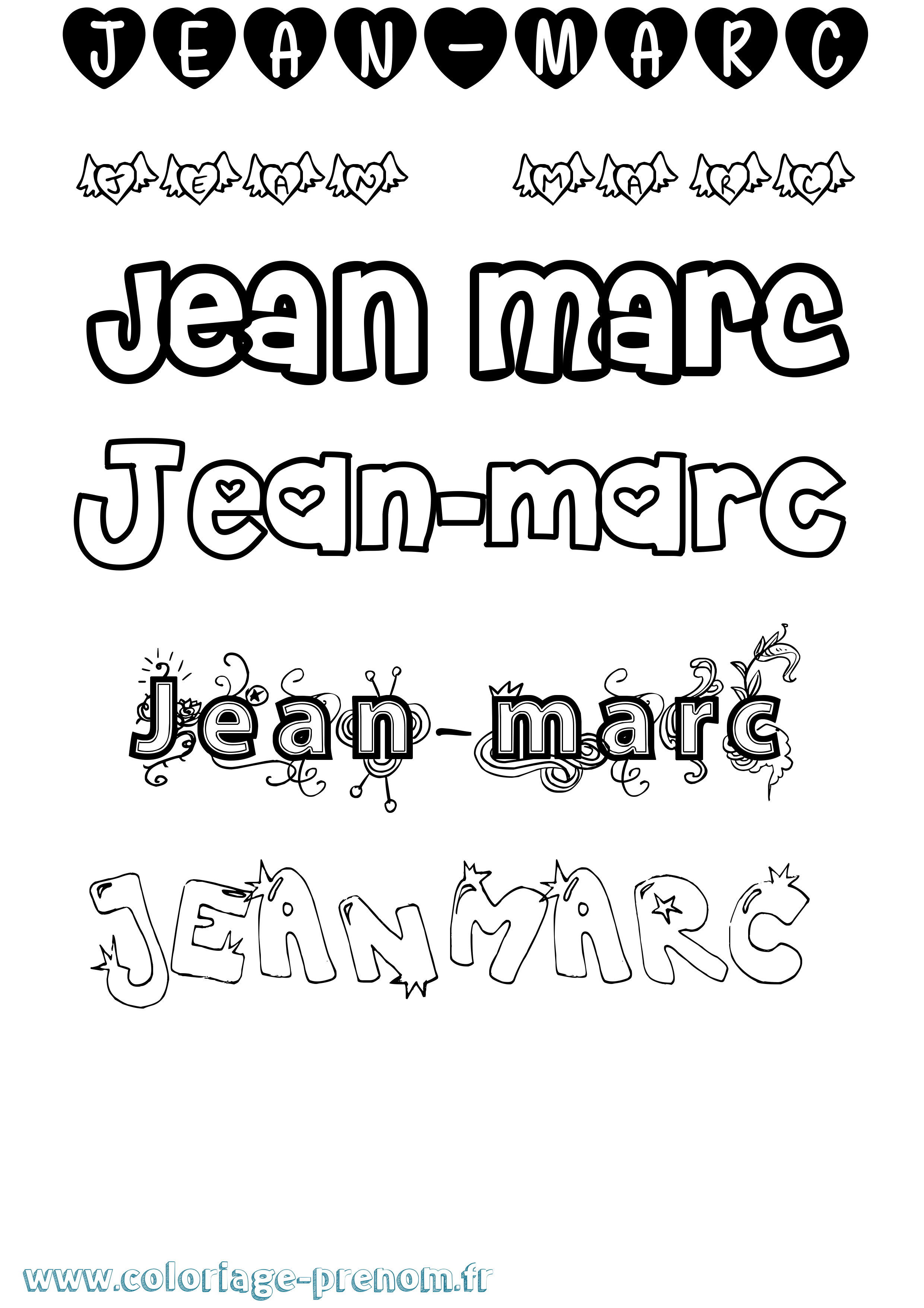 Coloriage prénom Jean-Marc