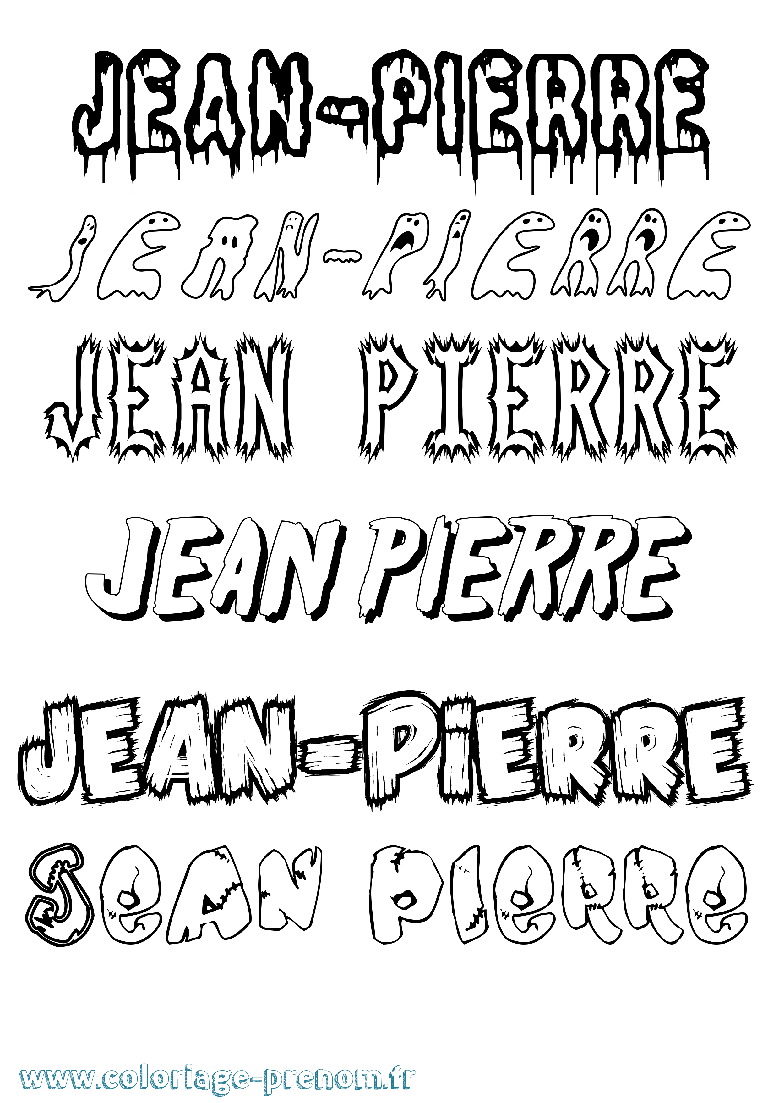 Coloriage prénom Jean-Pierre Frisson