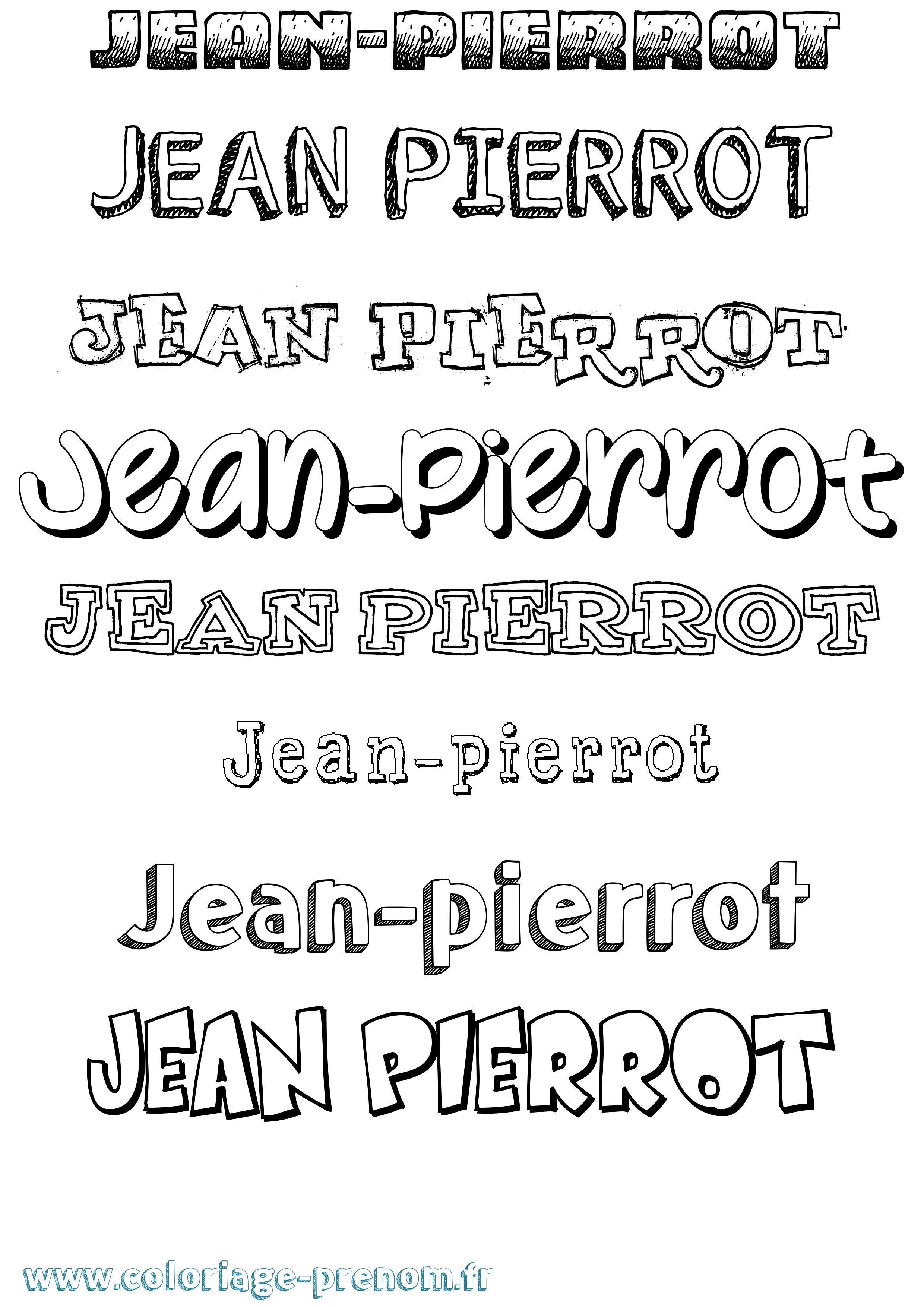 Coloriage prénom Jean-Pierrot Dessiné