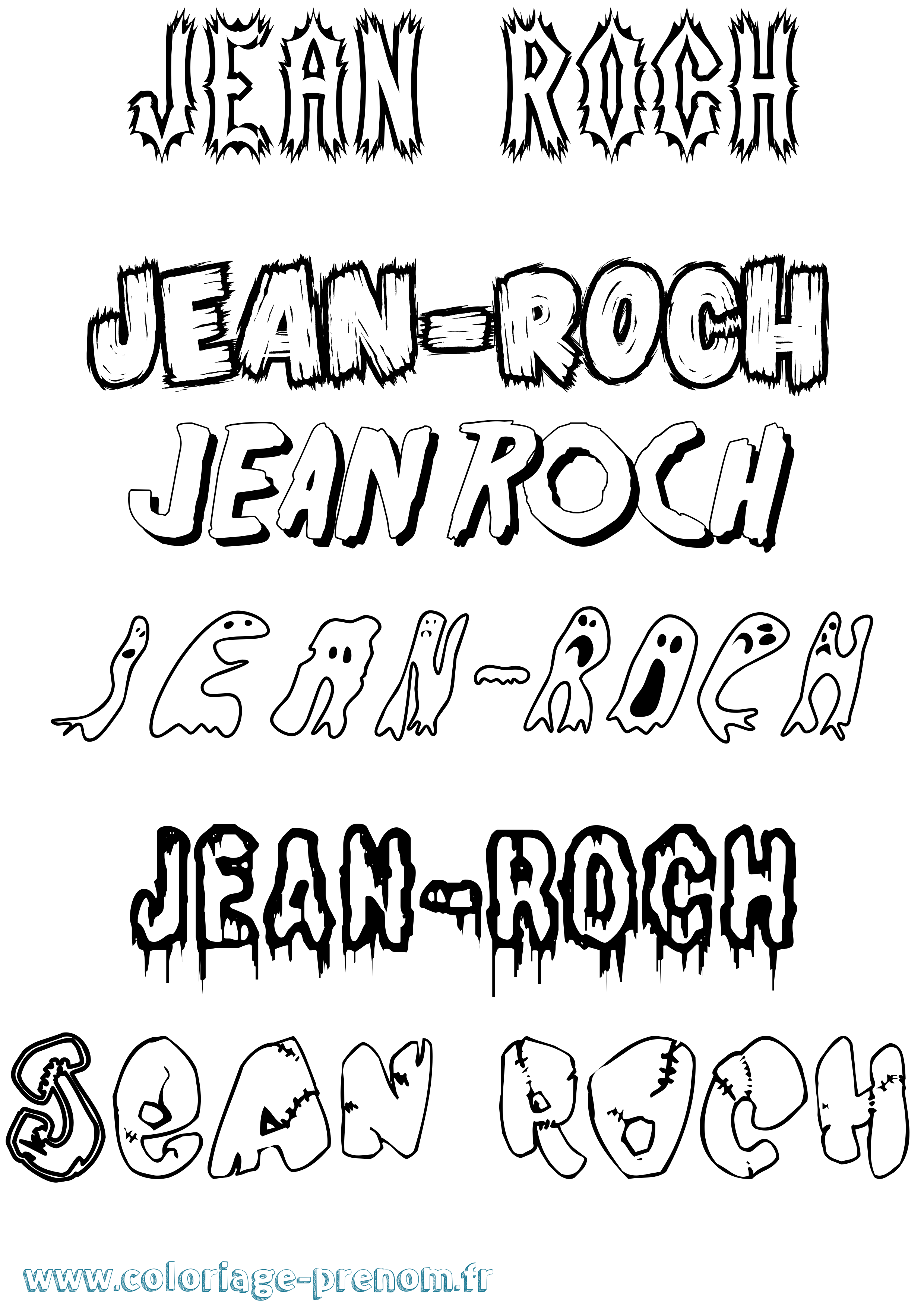 Coloriage prénom Jean-Roch Frisson