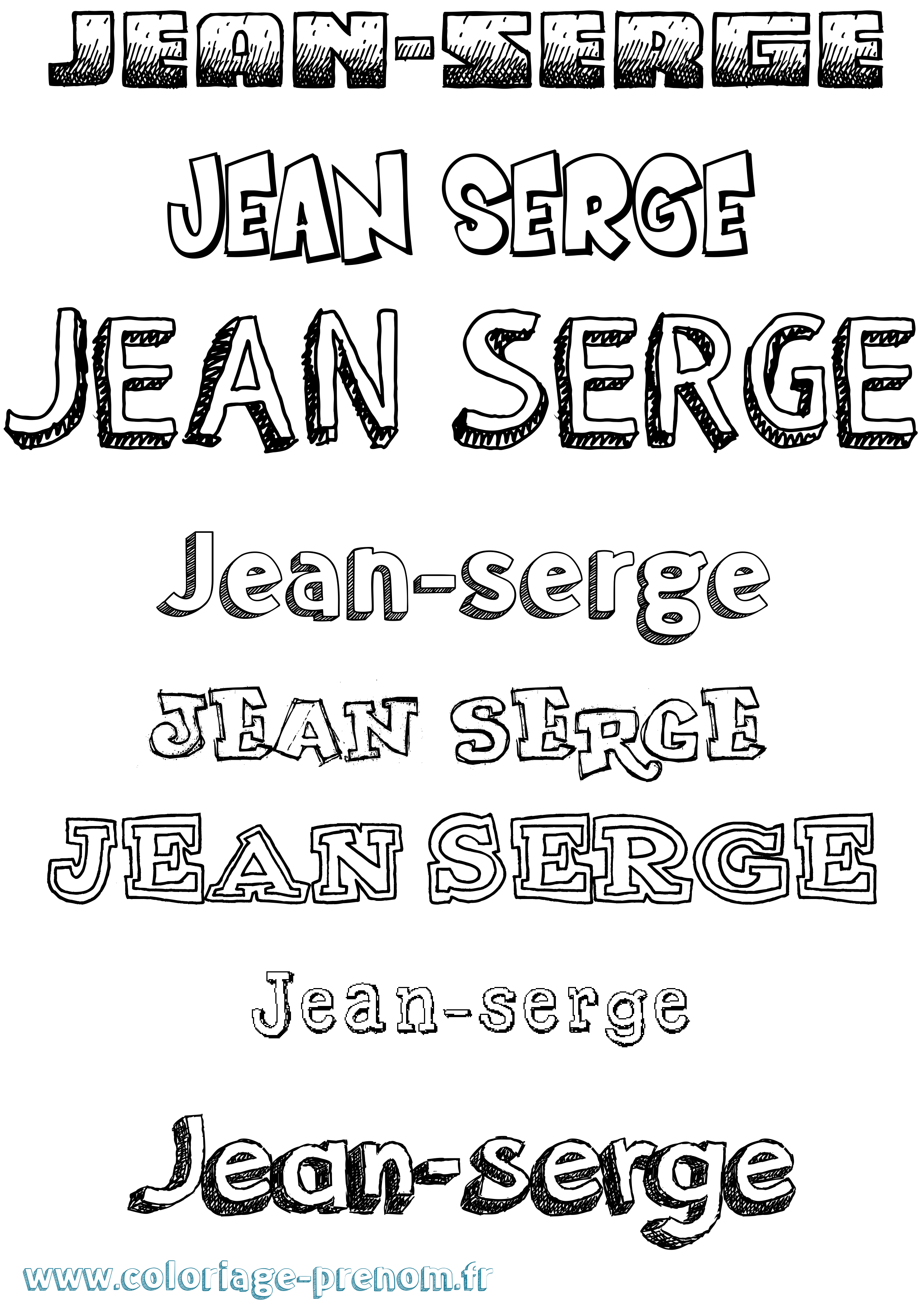Coloriage prénom Jean-Serge Dessiné