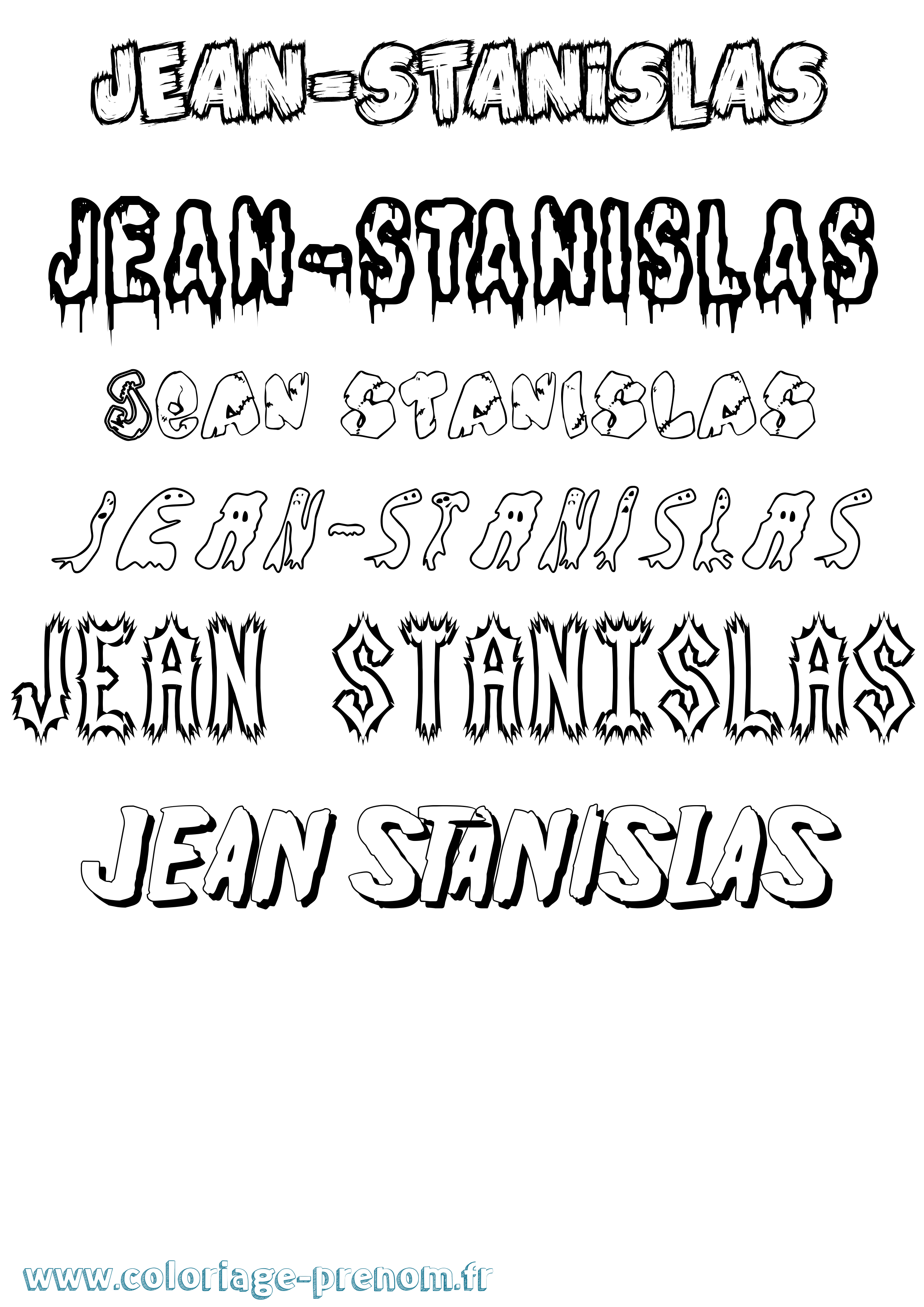 Coloriage prénom Jean-Stanislas Frisson