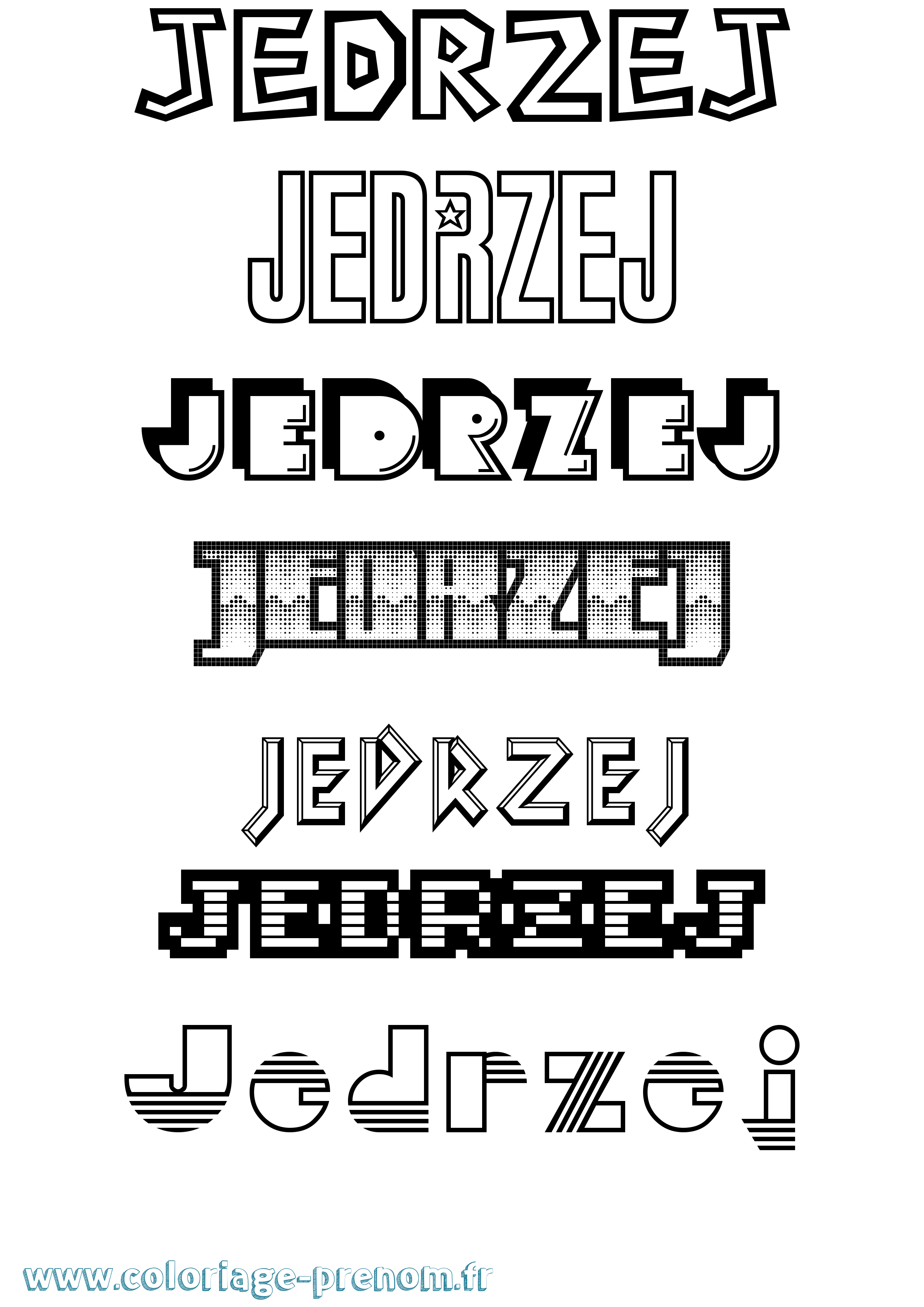 Coloriage Jedrzej Jeux Vidéos Coloriage prénom Jedrzej Jeux Vidéos