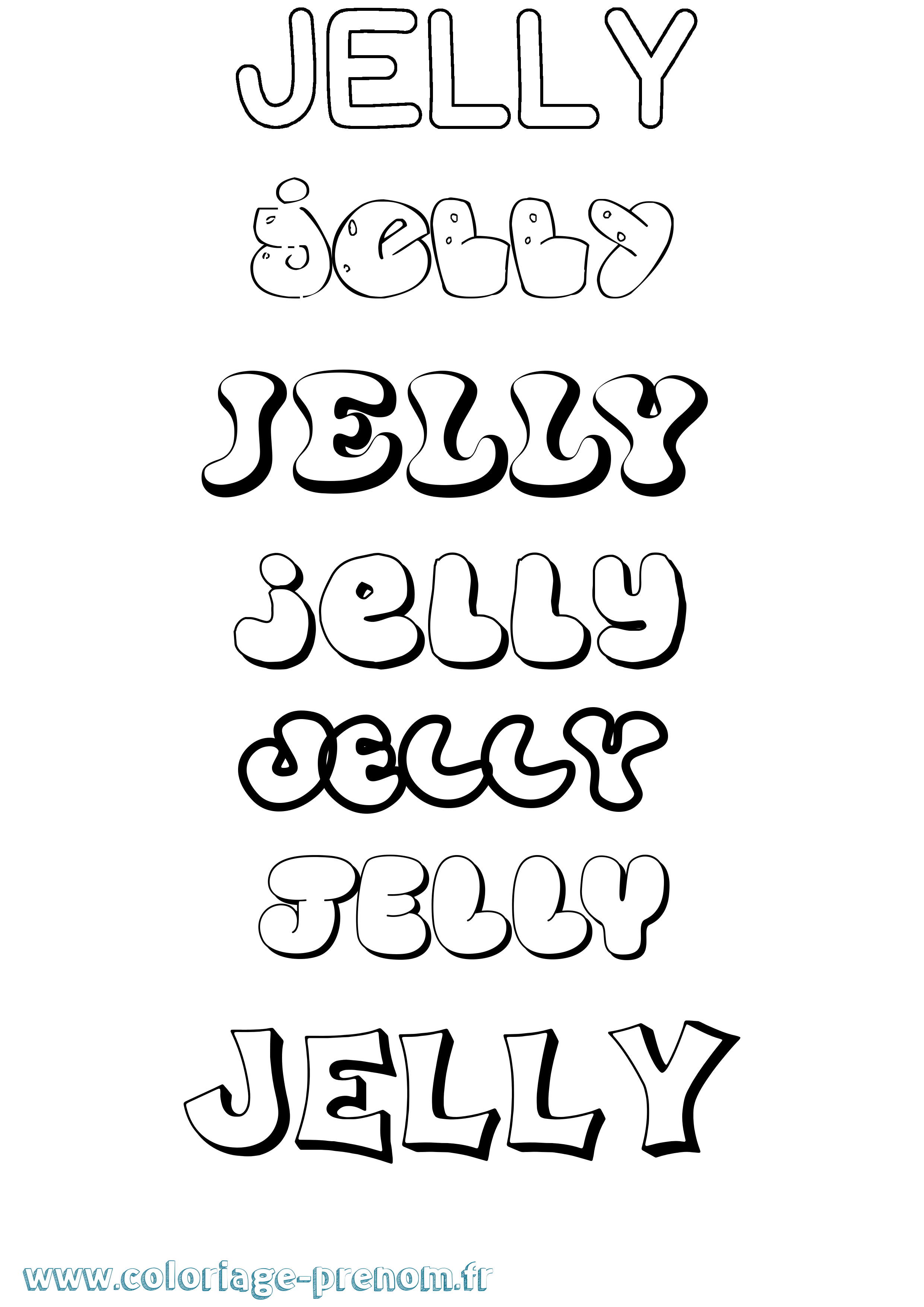 Coloriage prénom Jelly Bubble