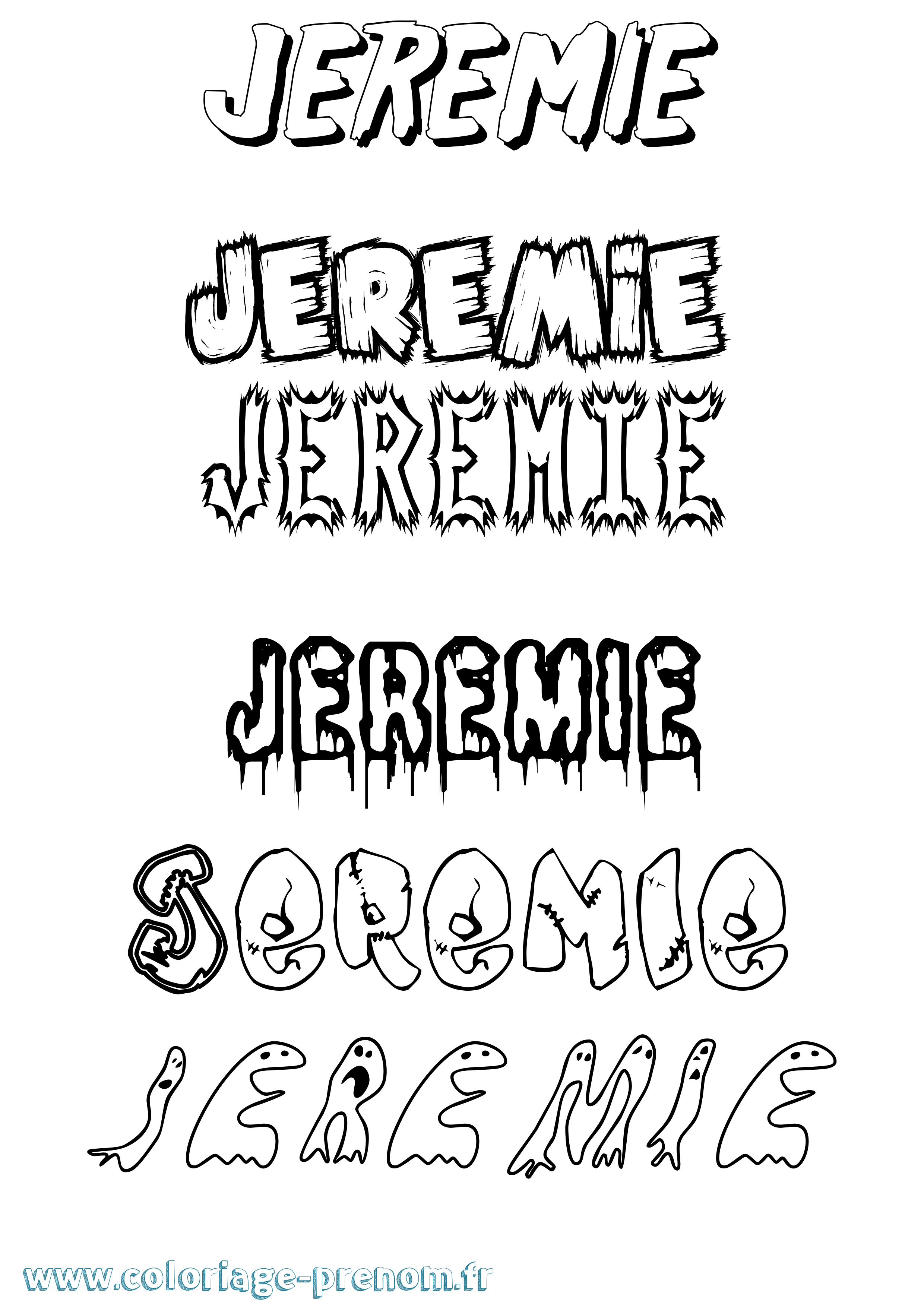 Coloriage prénom Jeremie