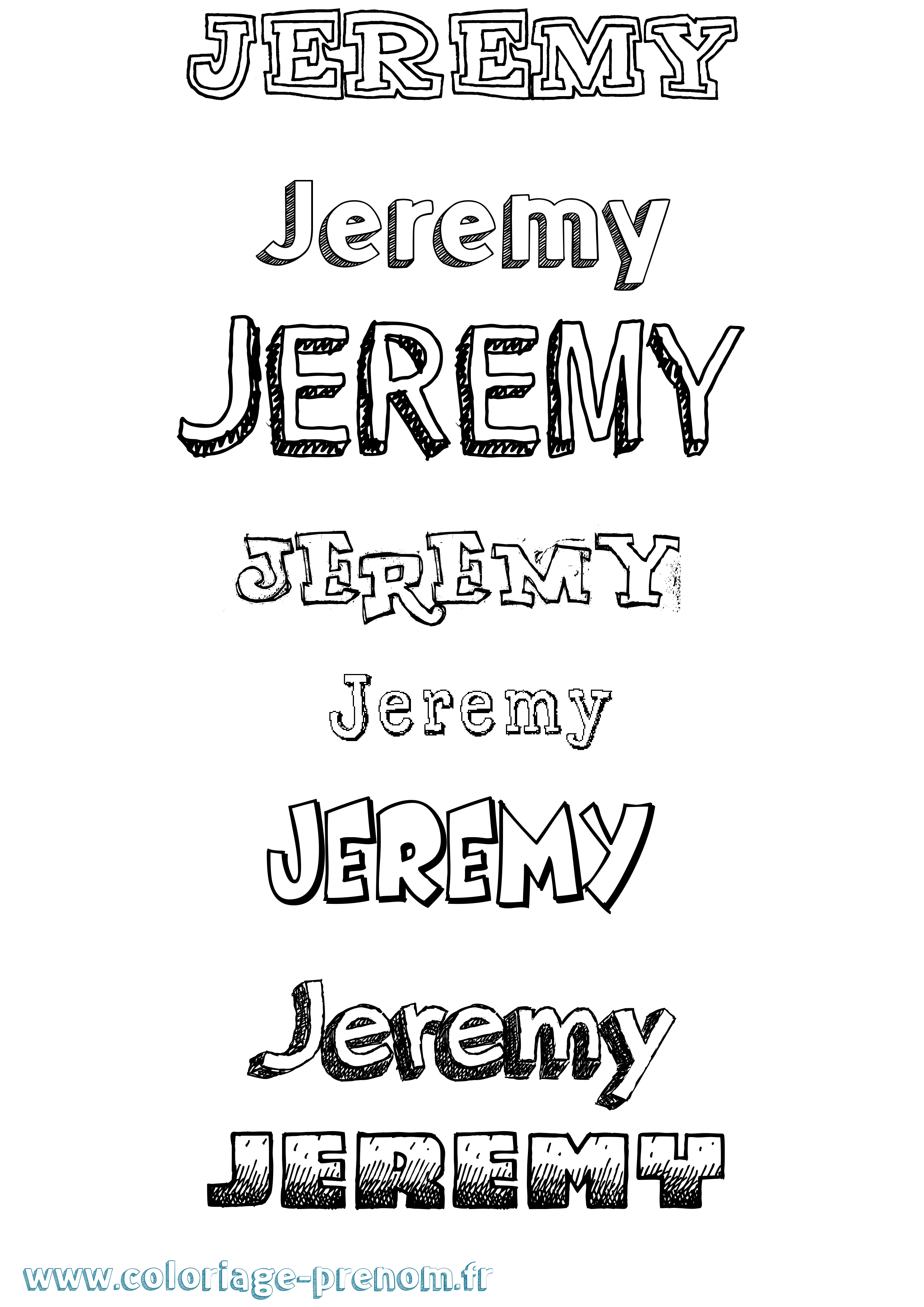 Coloriage Jeremy Coloriage prénom Jeremy