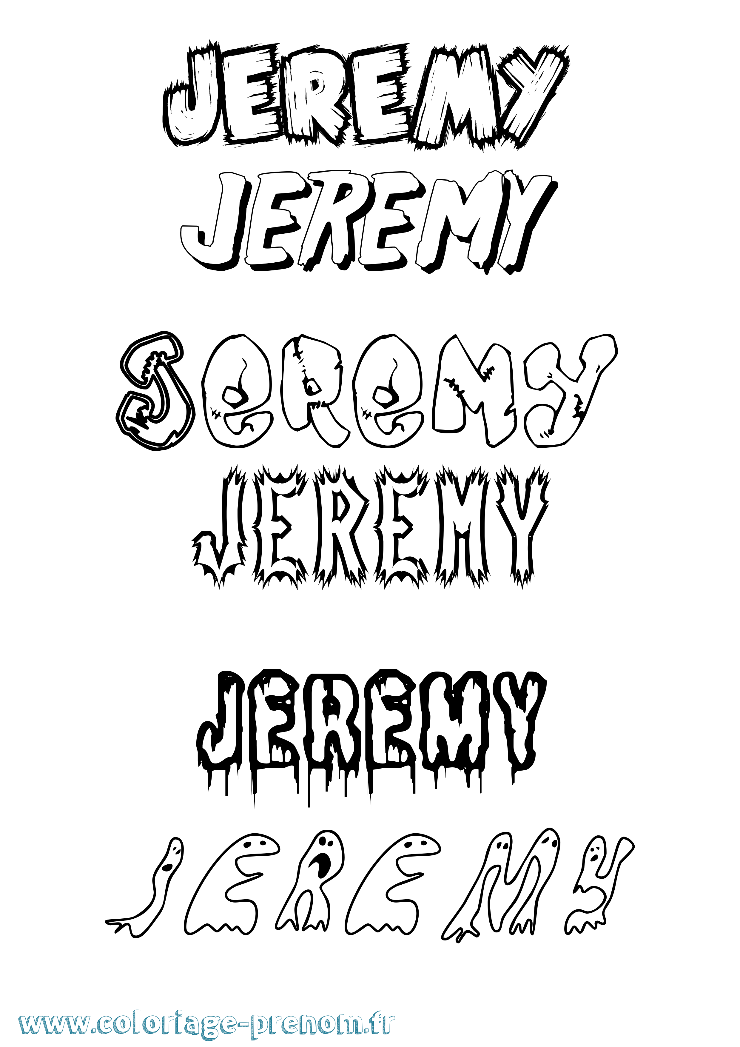 Coloriage Jeremy Coloriage prénom Jeremy