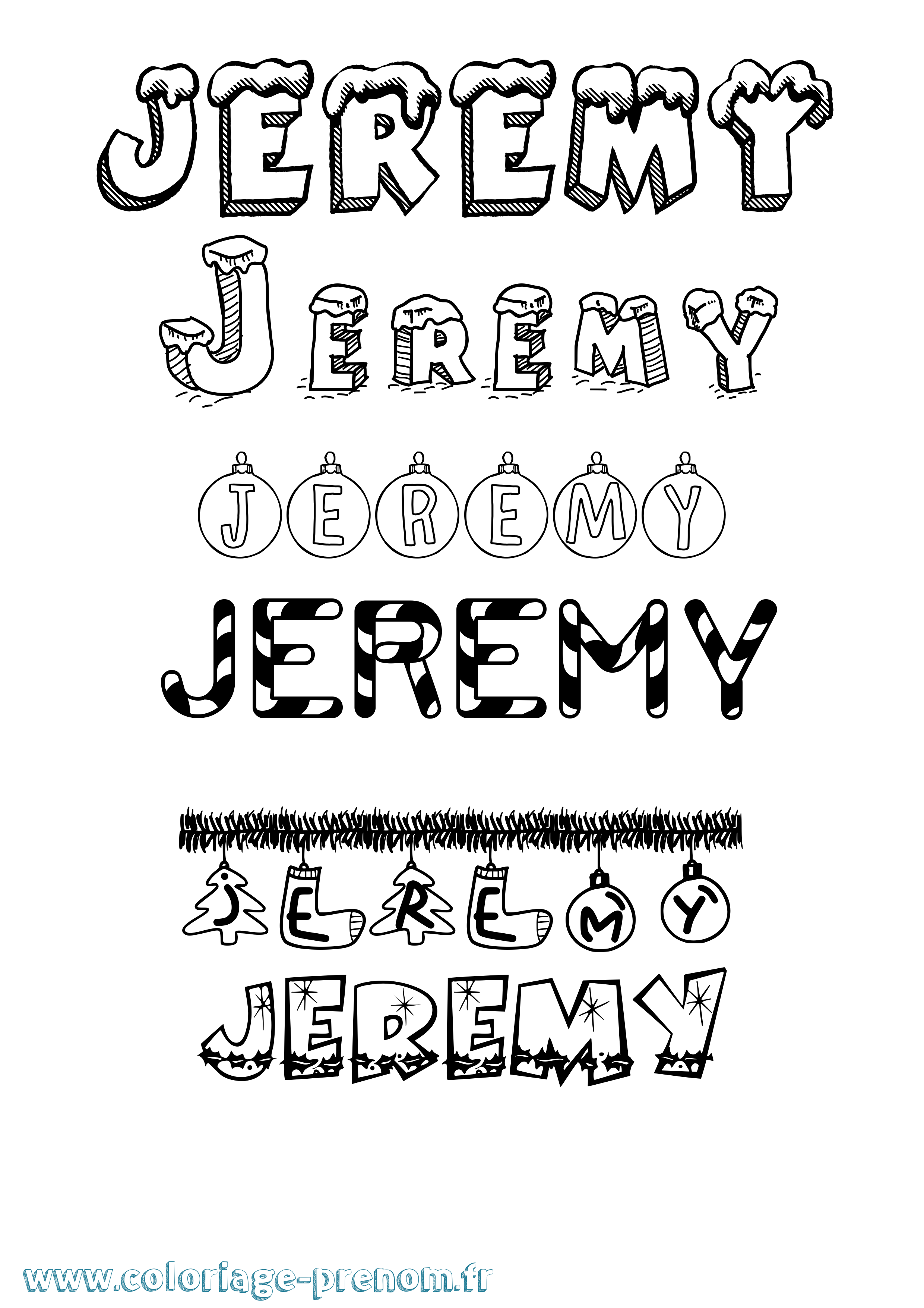 Coloriage Jeremy Coloriage prénom Jeremy