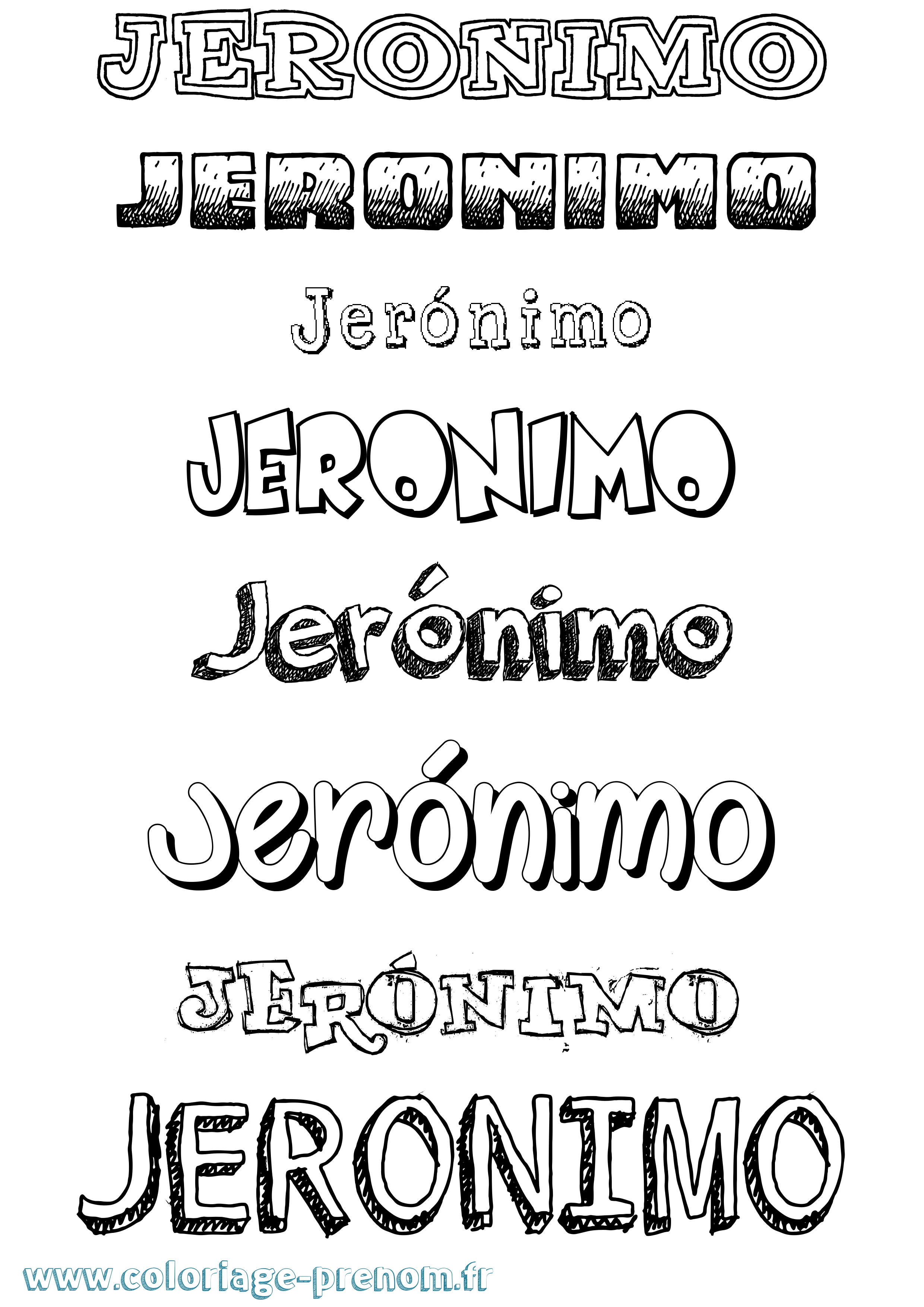 Coloriage prénom Jerónimo Dessiné