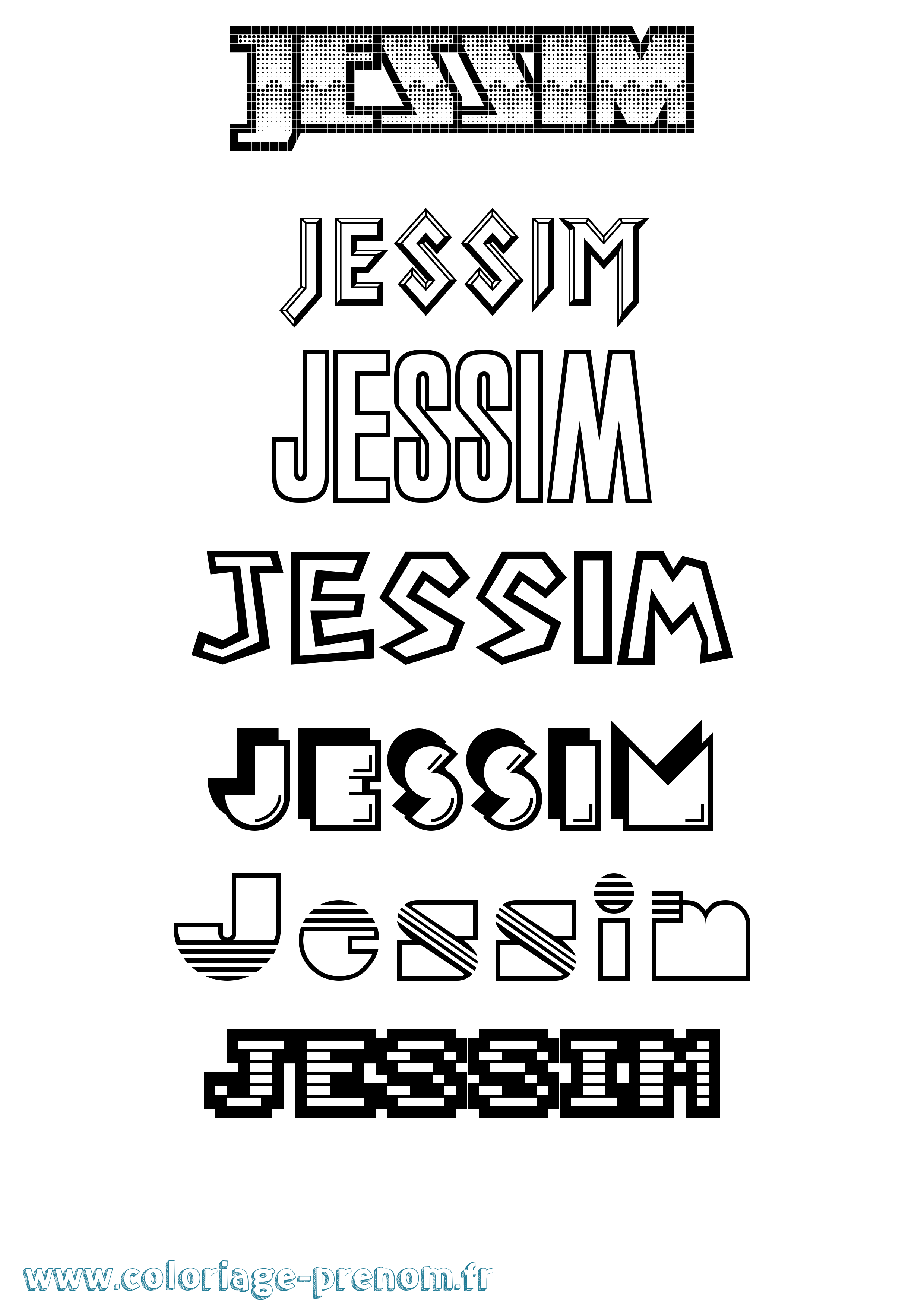 Coloriage prénom Jessim Jeux Vidéos
