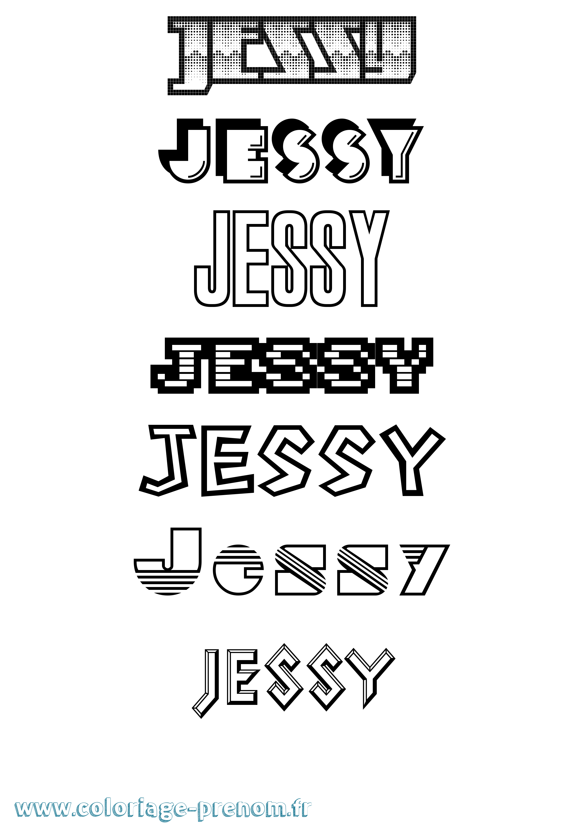 Coloriage prénom Jessy Jeux Vidéos