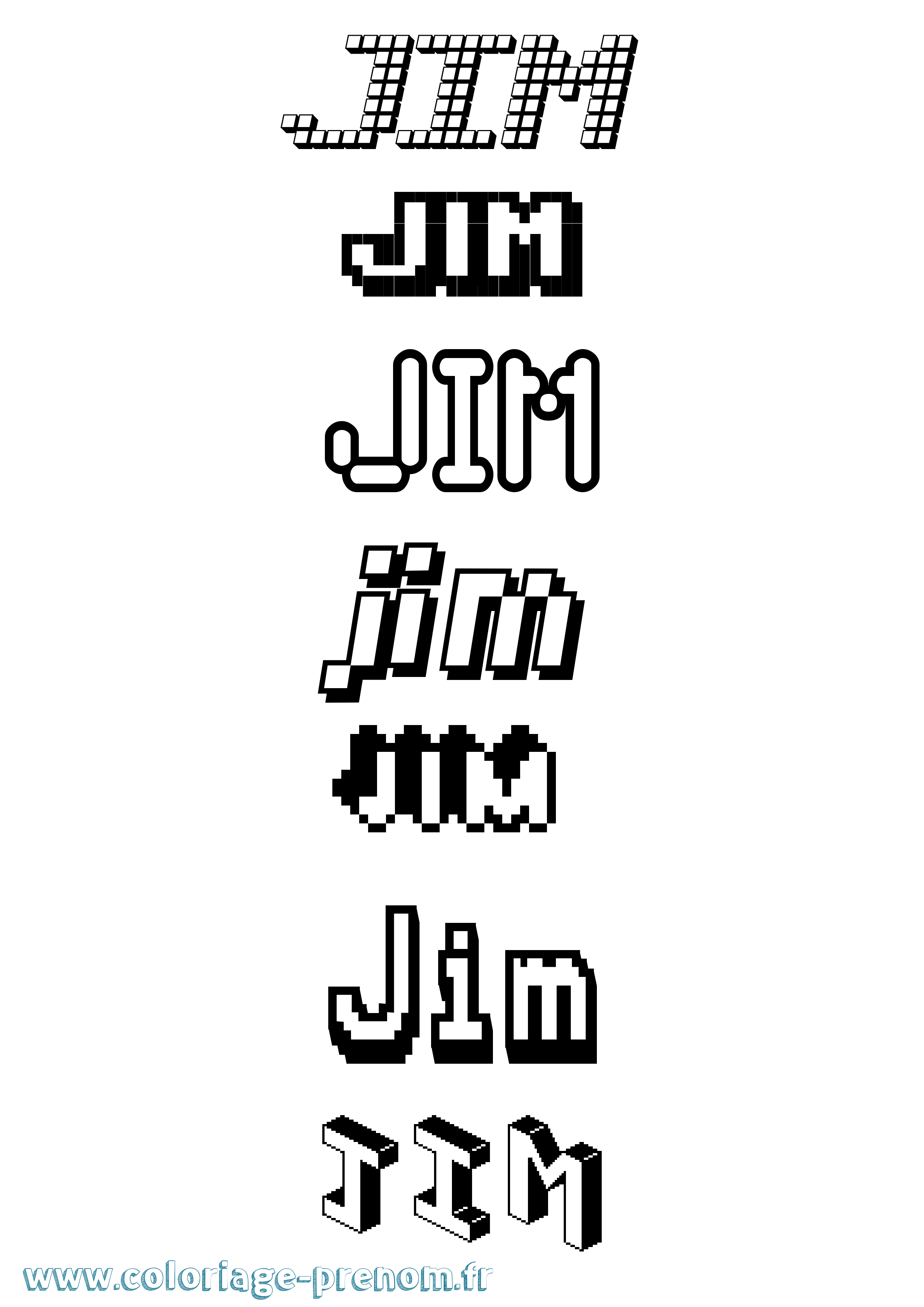 Coloriage prénom Jim