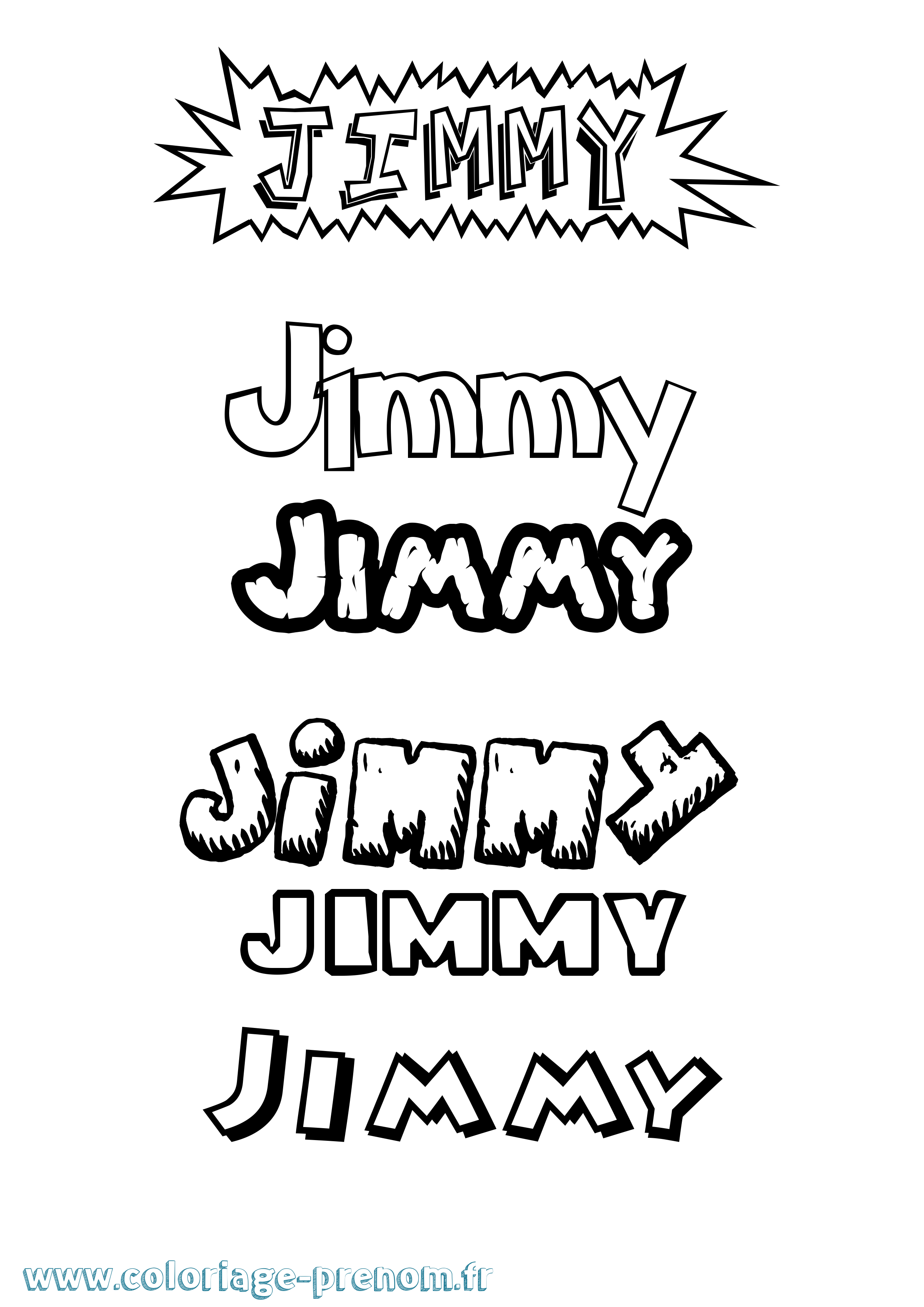 Coloriage Jimmy Dessin Animé Coloriage prénom Jimmy Dessin Animé