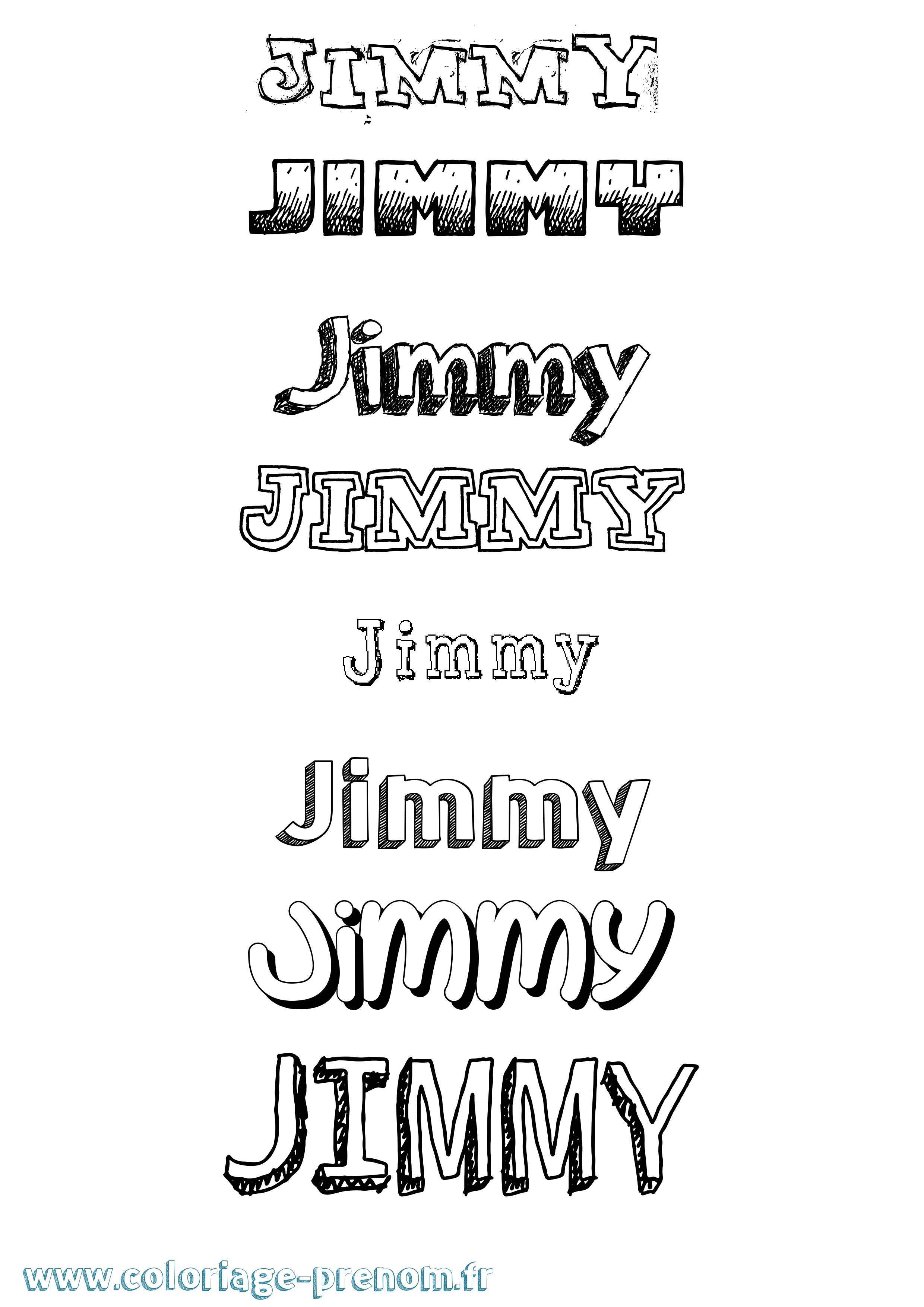 Coloriage Jimmy Dessiné Coloriage prénom Jimmy Dessiné