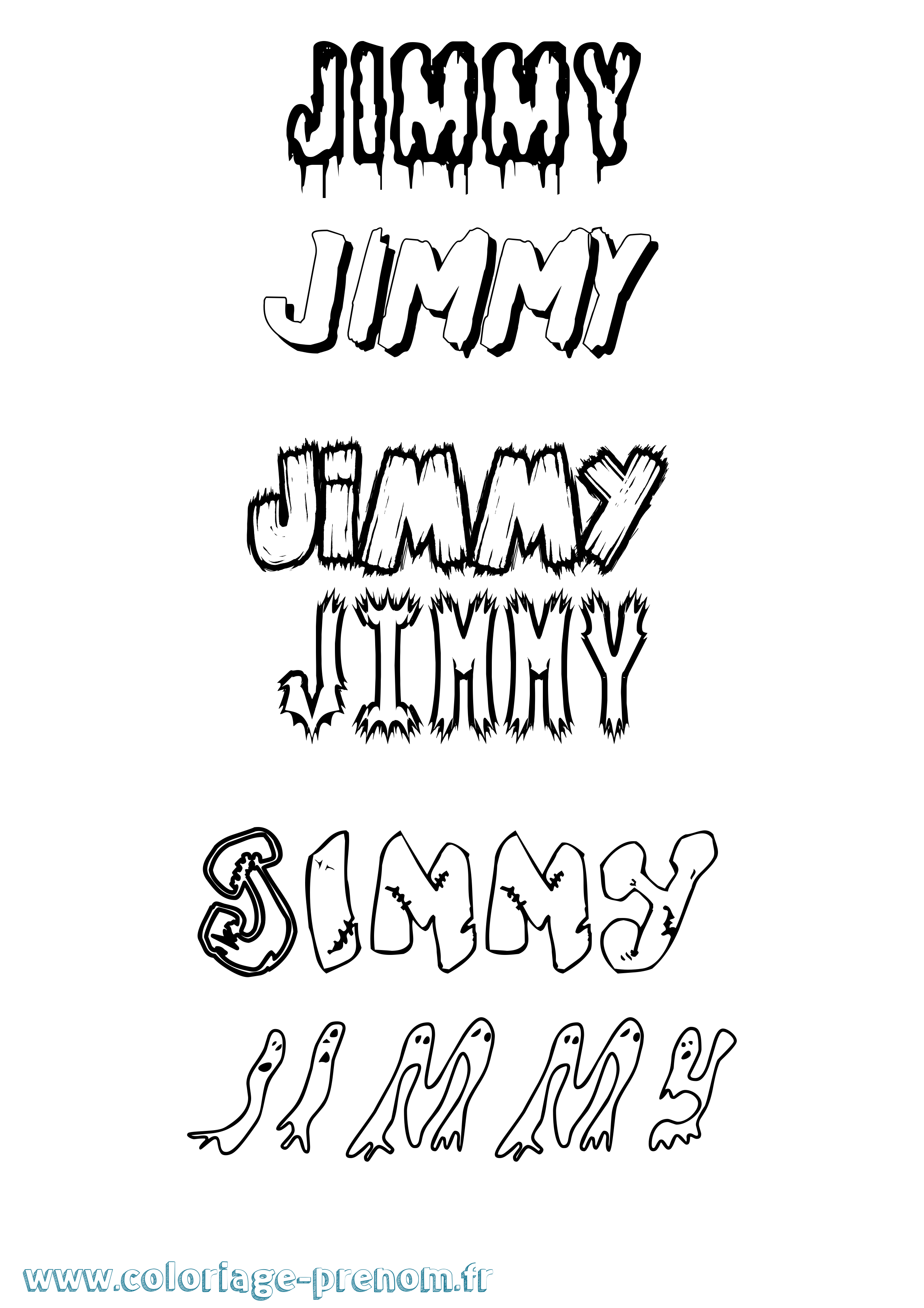 Coloriage Jimmy Frisson Coloriage prénom Jimmy Frisson