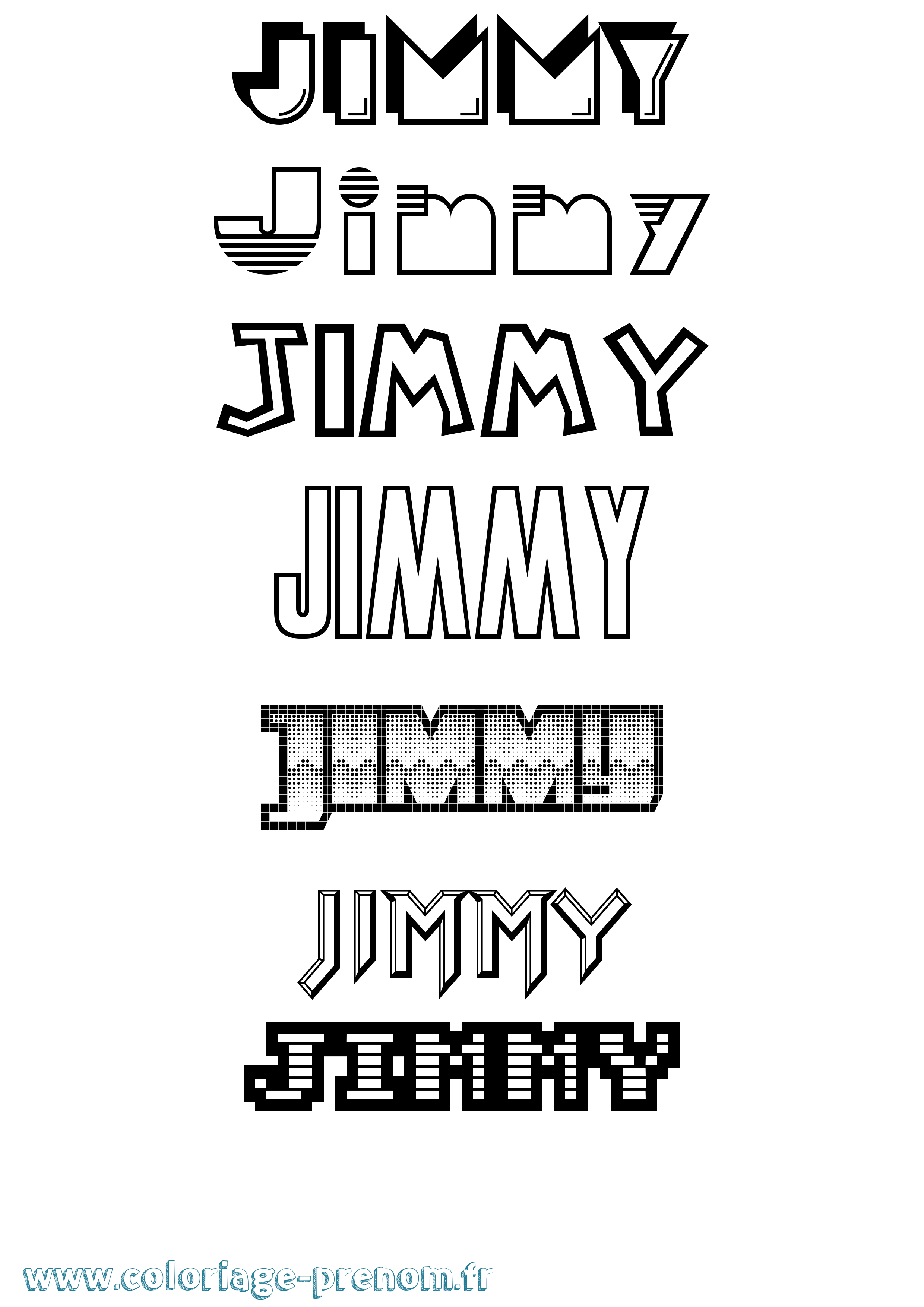 Coloriage prénom Jimmy Jeux Vidéos