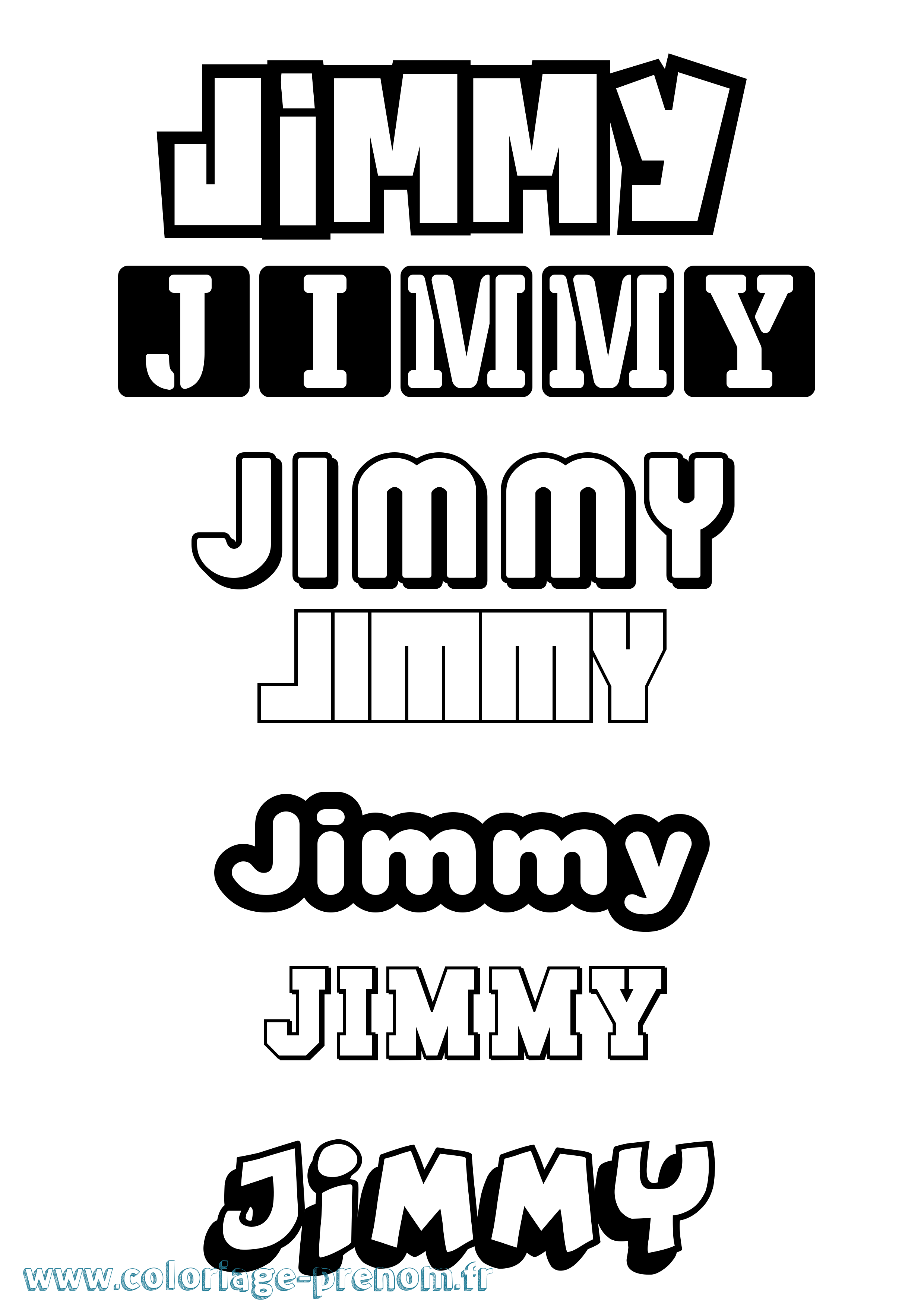 Coloriage Jimmy Simple Coloriage prénom Jimmy Simple