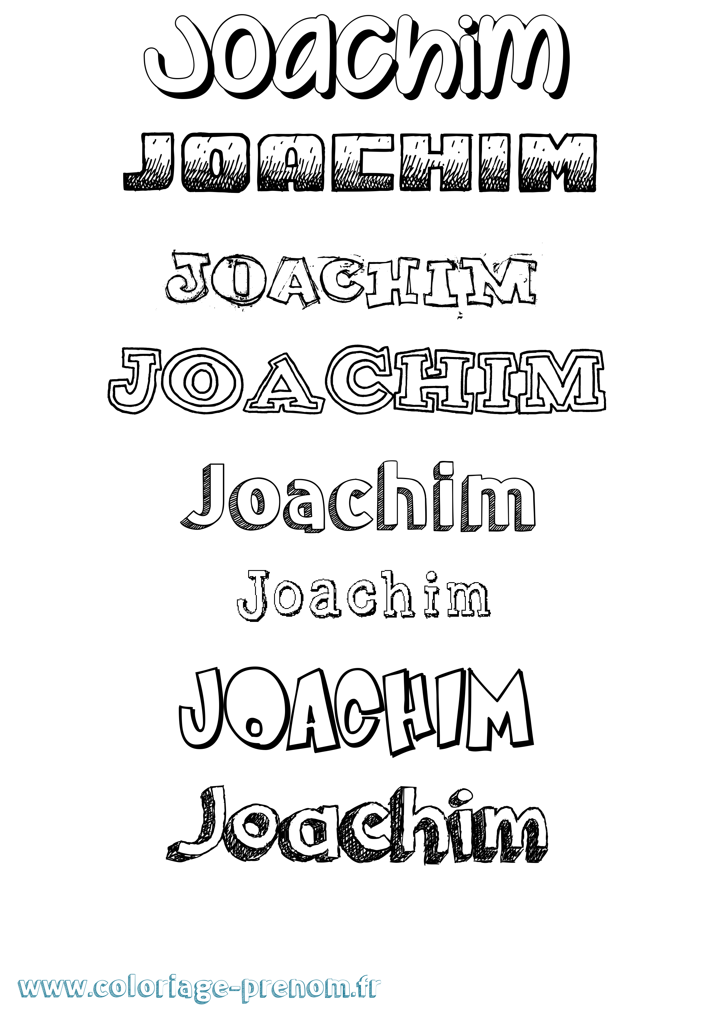 Coloriage prénom Joachim Dessiné