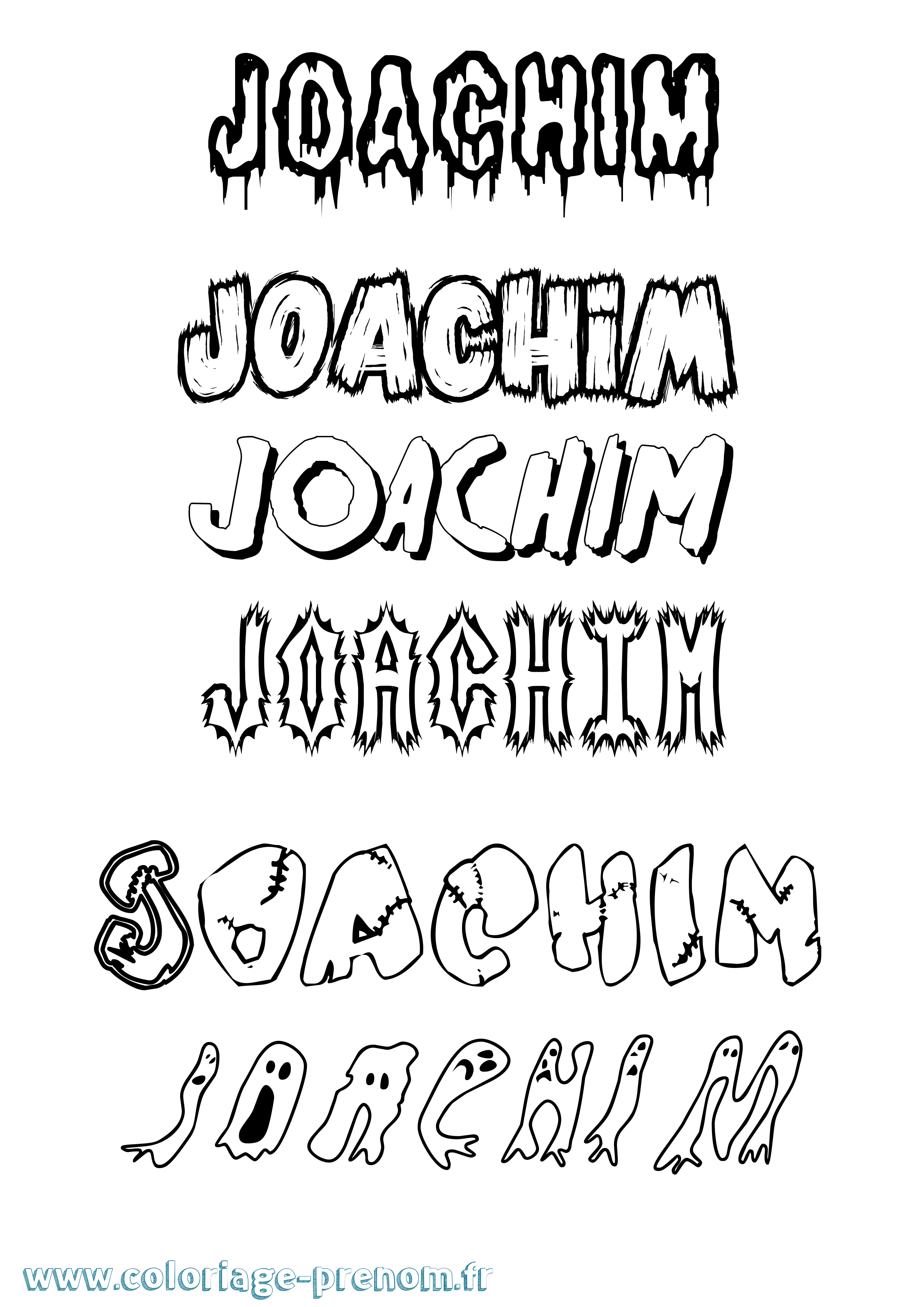 Coloriage prénom Joachim Frisson