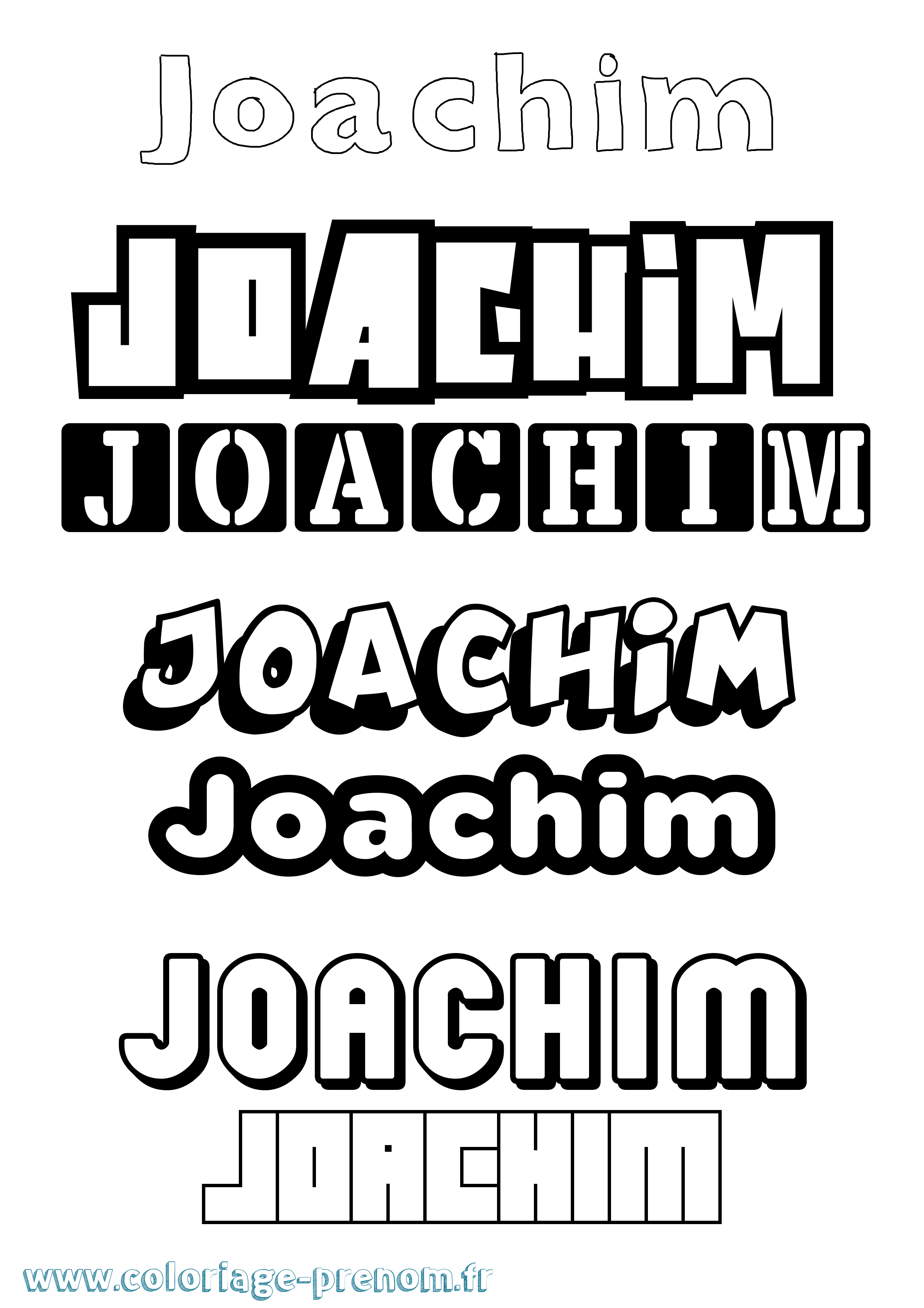 Coloriage prénom Joachim Simple
