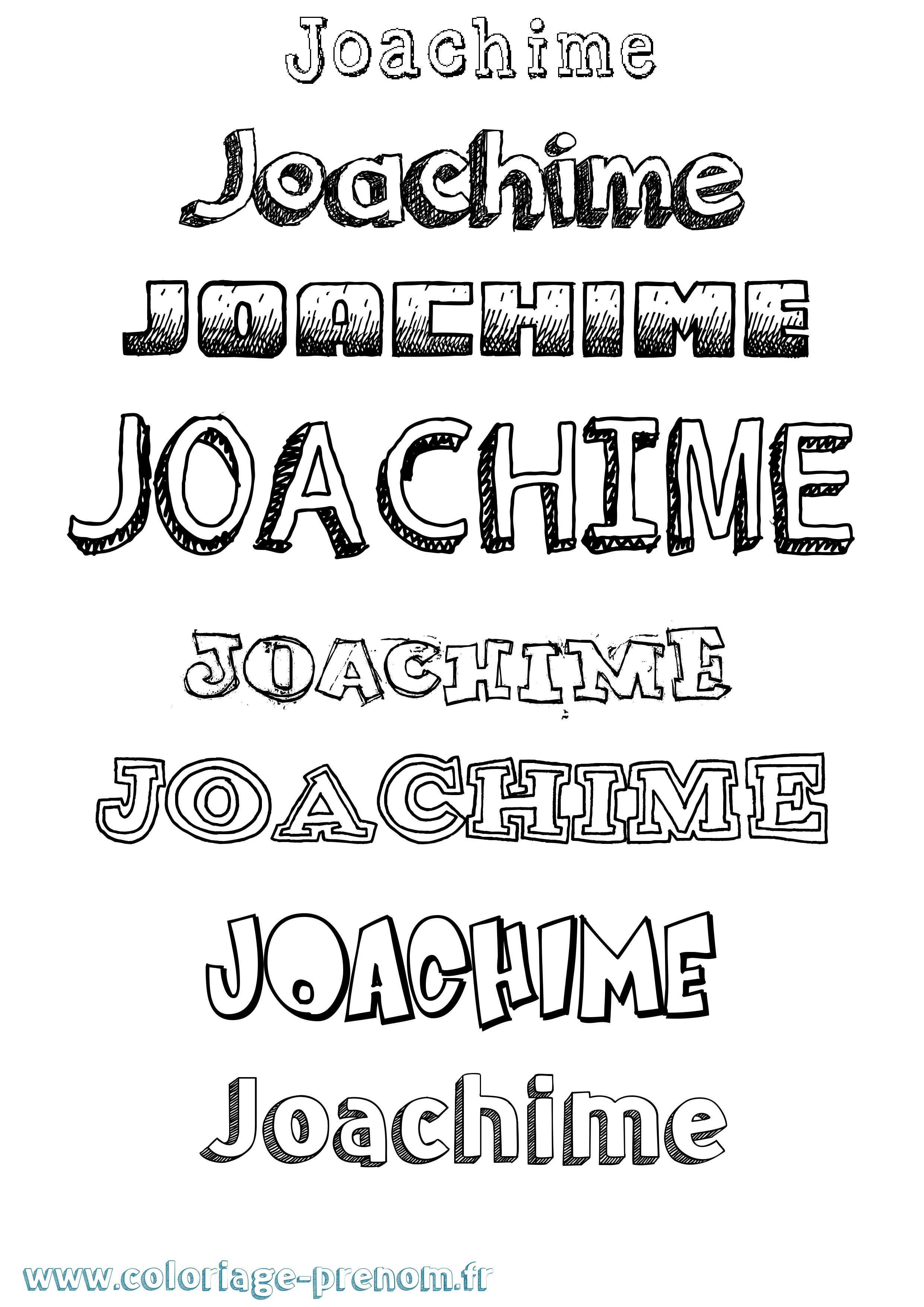 Coloriage Joachime Dessiné Coloriage prénom Joachime Dessiné