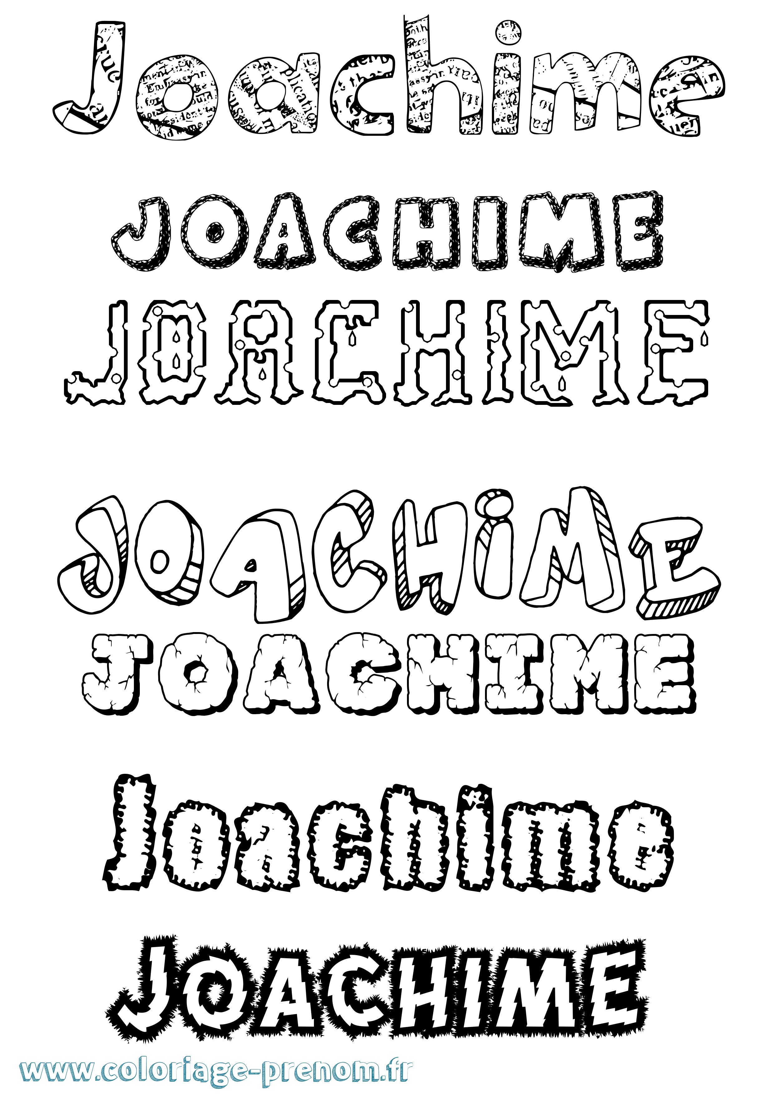 Coloriage Joachime Destructuré Coloriage prénom Joachime Destructuré