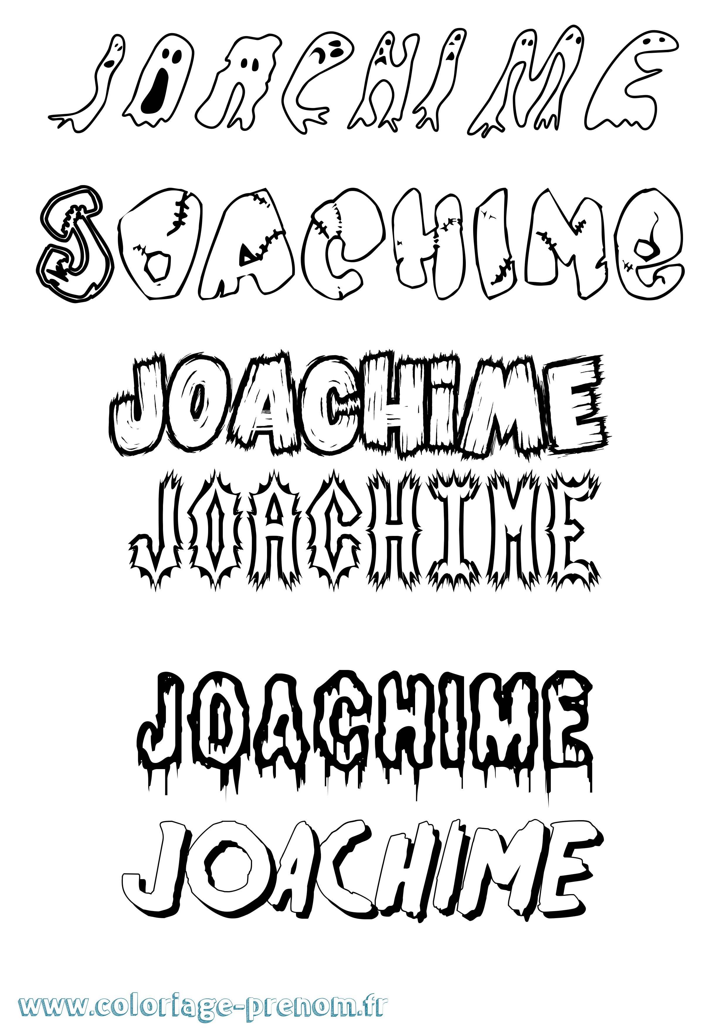 Coloriage Joachime Frisson Coloriage prénom Joachime Frisson