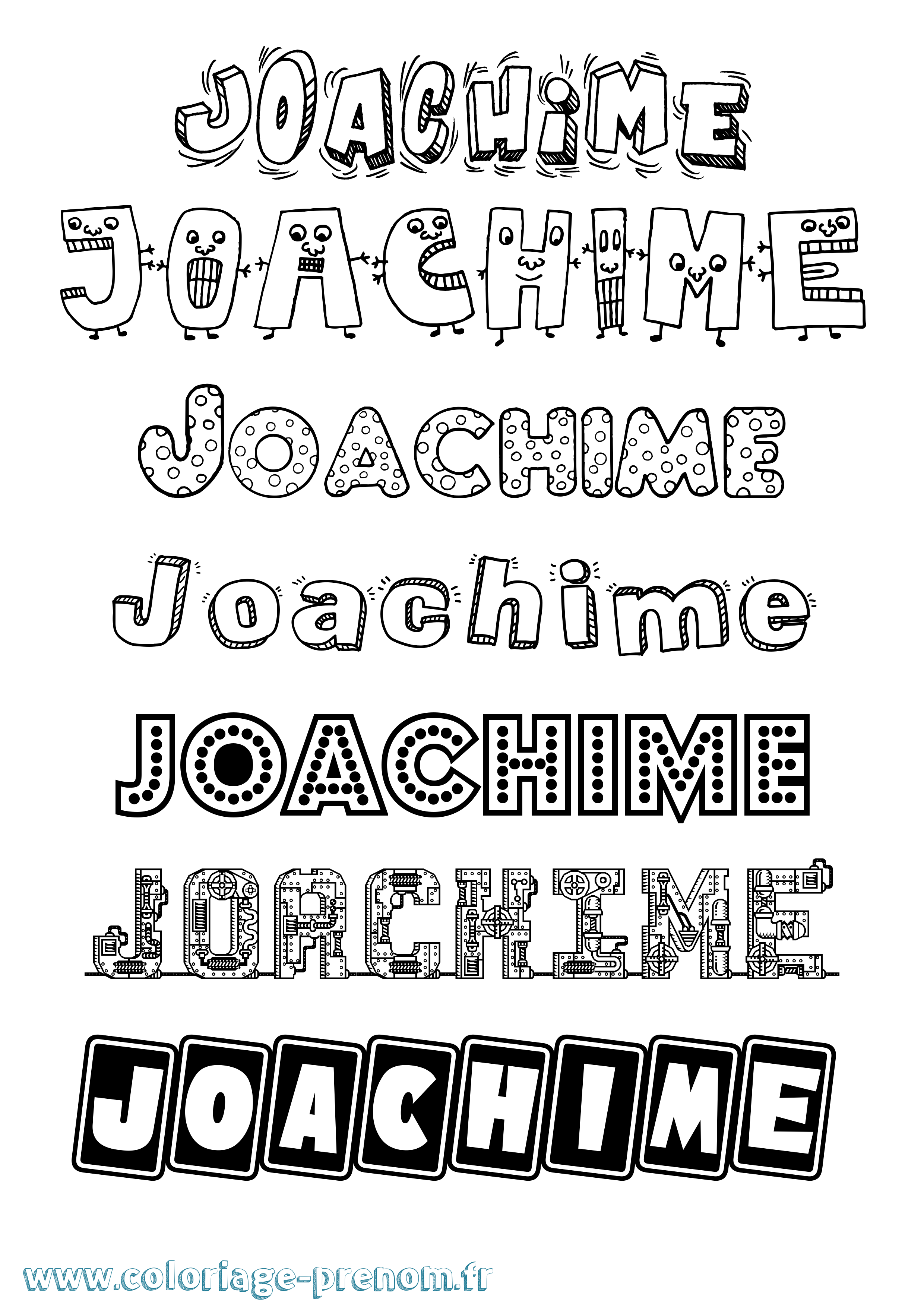 Coloriage Joachime Fun Coloriage prénom Joachime Fun