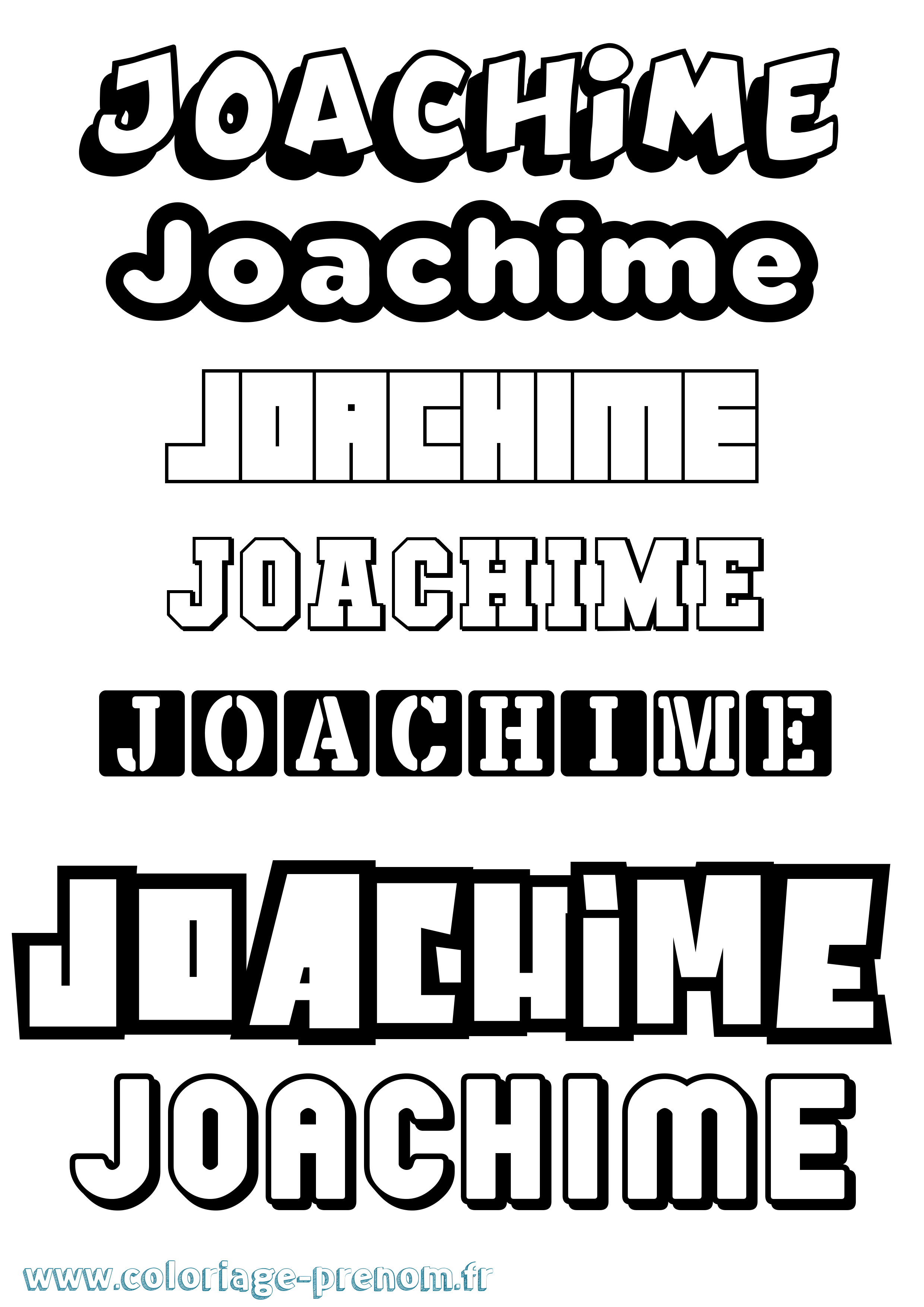 Coloriage Joachime Simple Coloriage prénom Joachime Simple