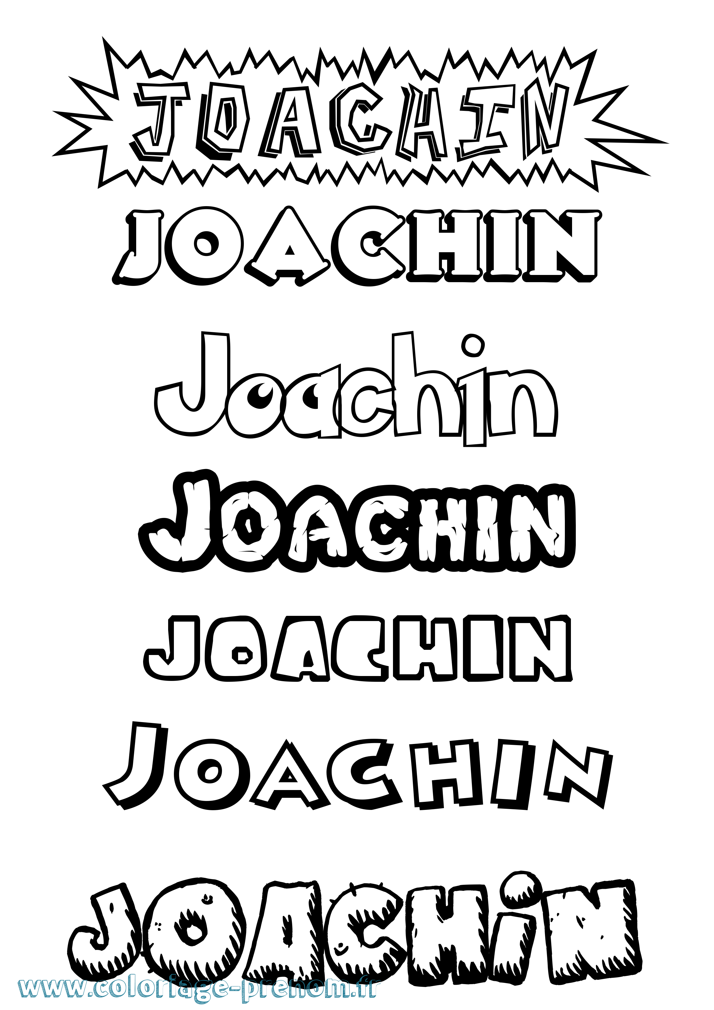 Coloriage prénom Joachin Dessin Animé
