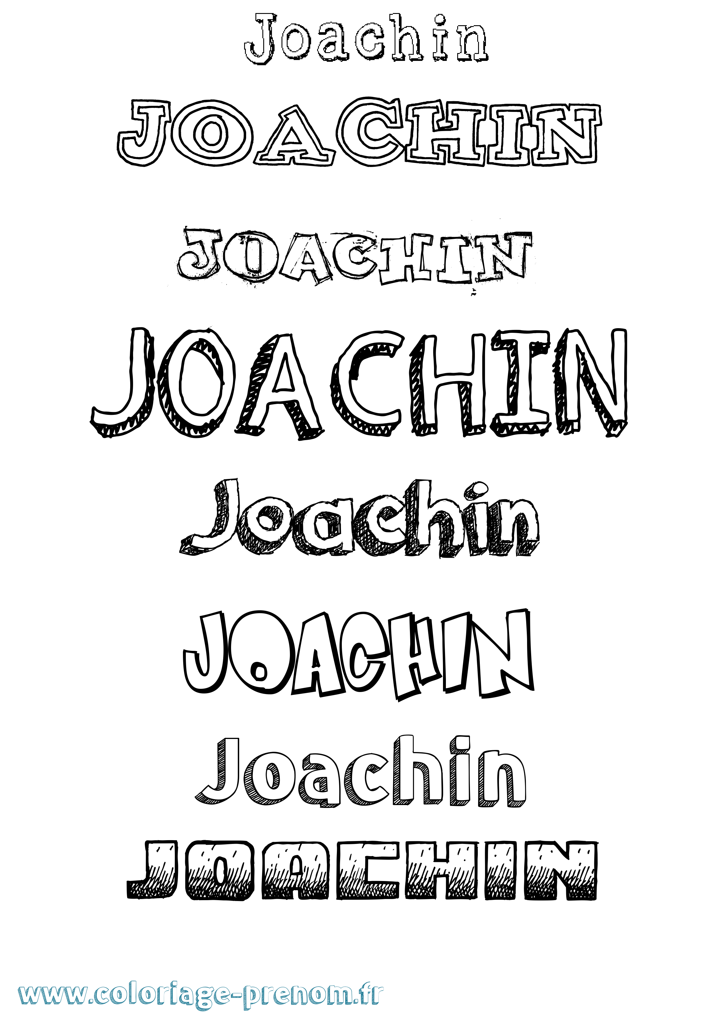 Coloriage prénom Joachin Dessiné