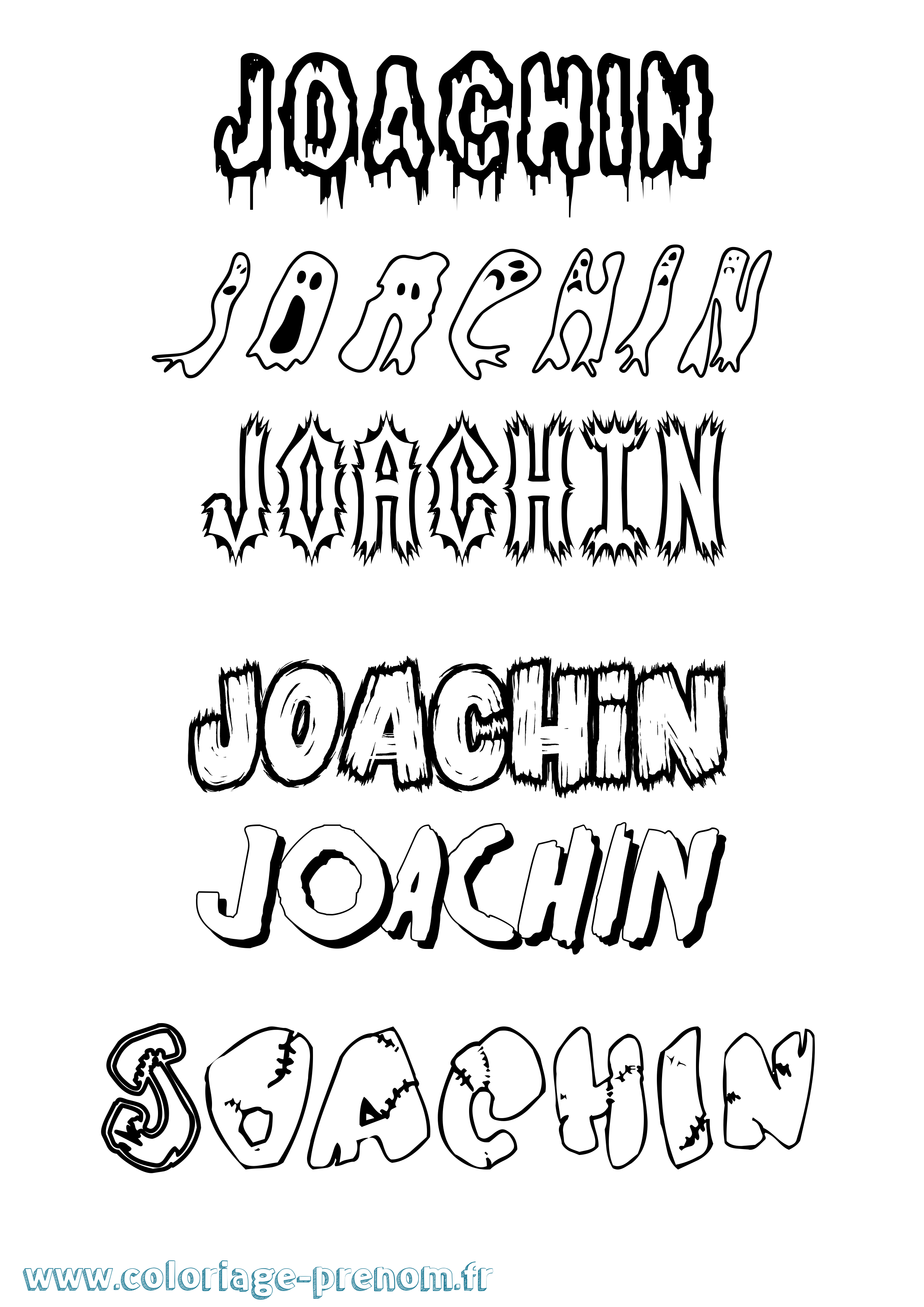 Coloriage prénom Joachin Frisson