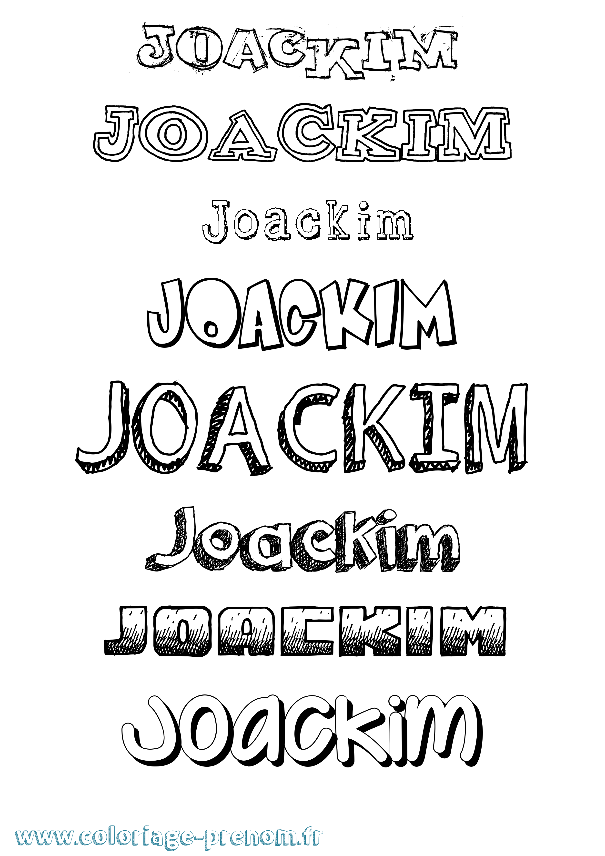 Coloriage prénom Joackim Dessiné