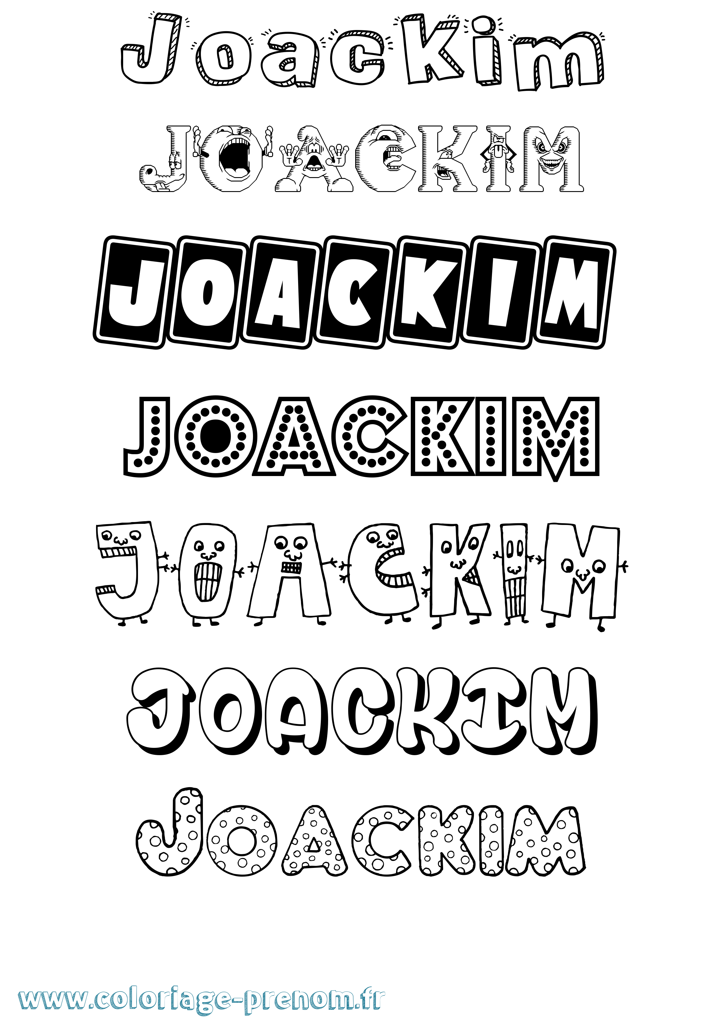 Coloriage Joackim Fun Coloriage prénom Joackim Fun