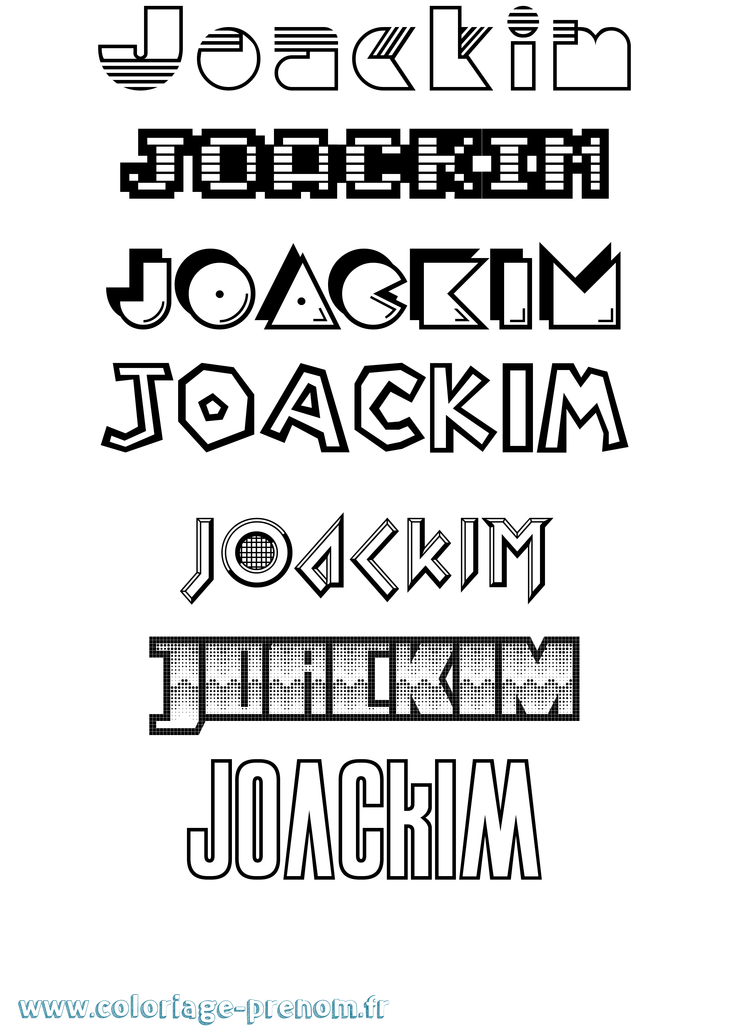 Coloriage prénom Joackim Jeux Vidéos