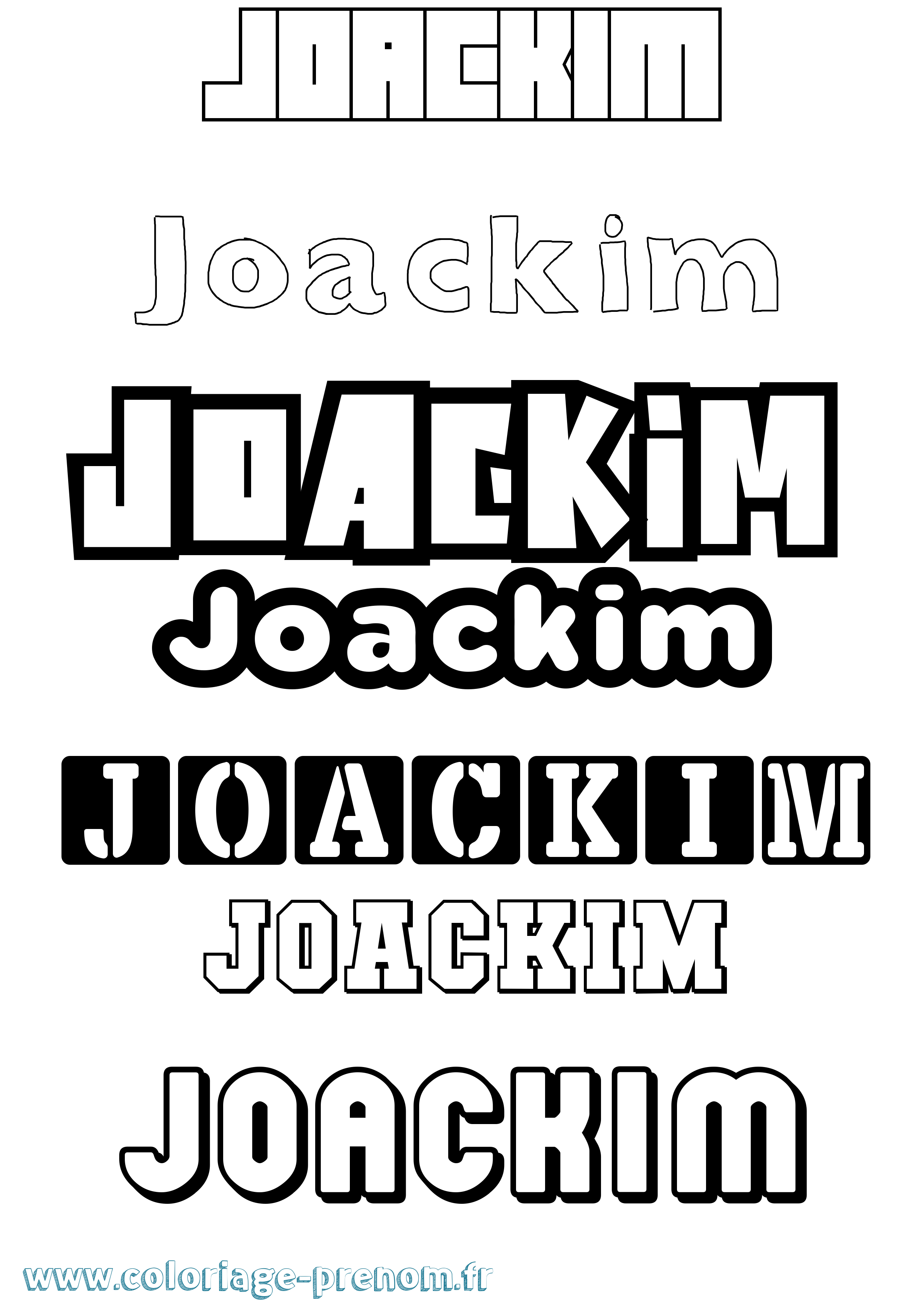 Coloriage prénom Joackim Simple