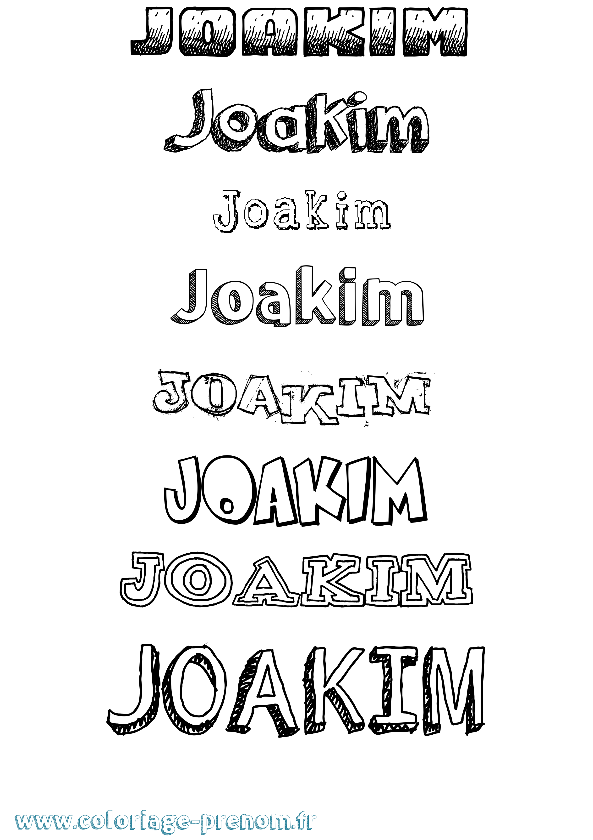 Coloriage prénom Joakim