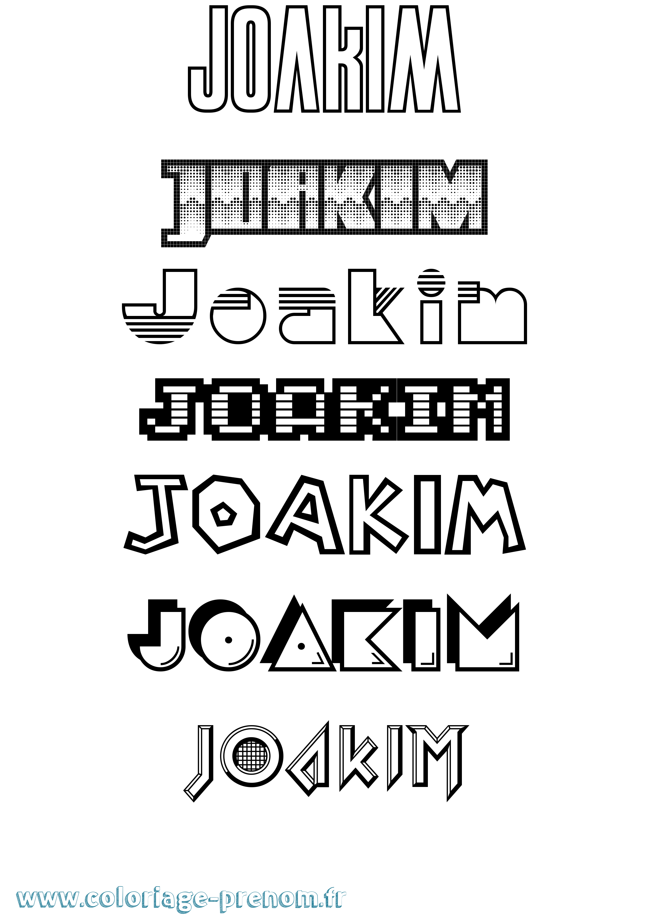 Coloriage prénom Joakim